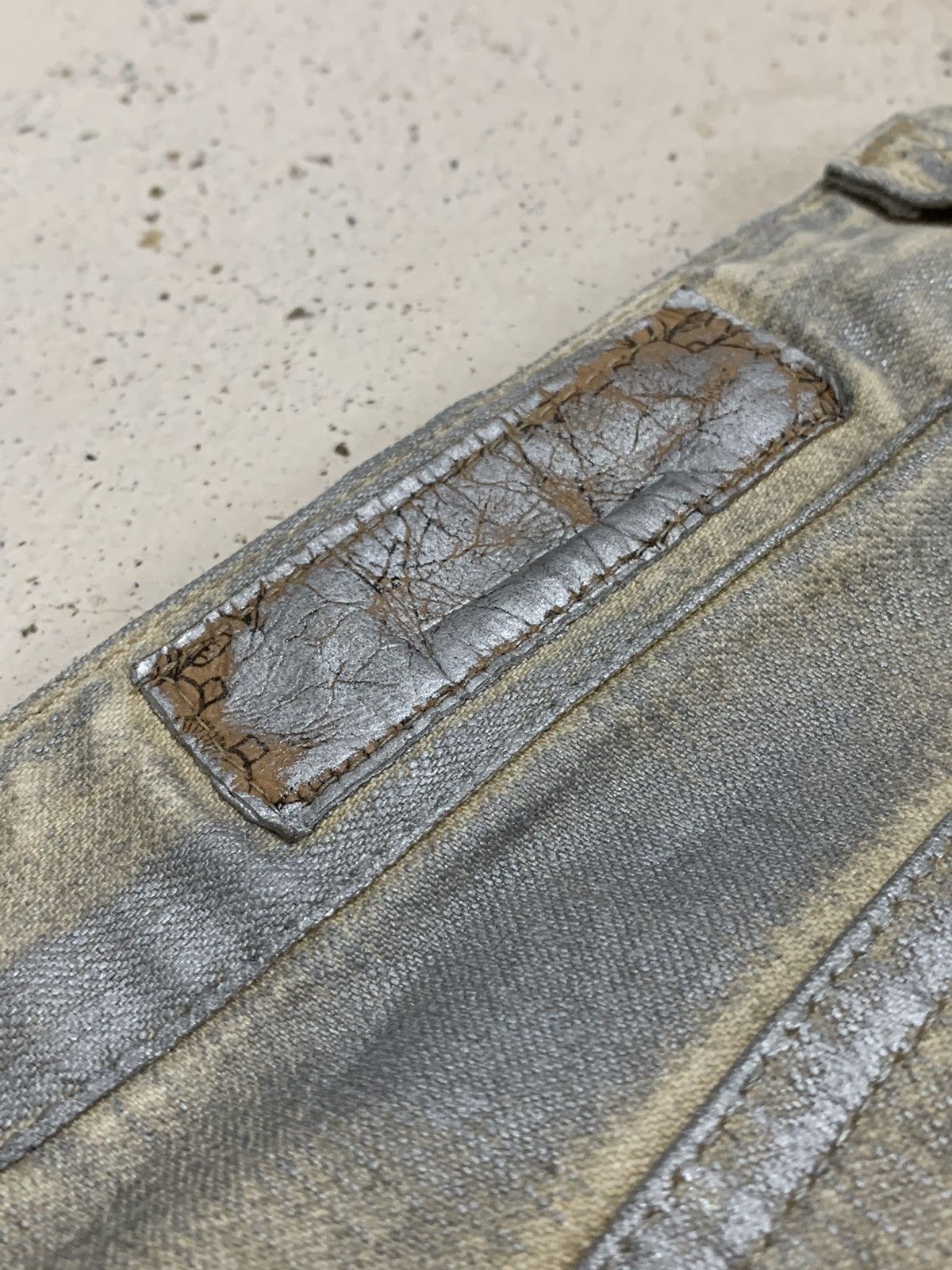 Designer × Taverniti Maxia Grey Coated Junya Style Flare Denim Size US 28 / EU 44 - 15 Thumbnail