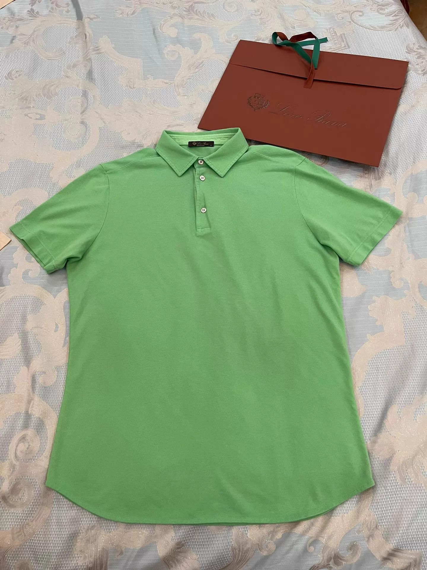 Loro Piana Loro Piana Fresh Green Short Sleeve T - Shirt M (New) Size US M / EU 48-50 / 2 - 1 Thumbnail