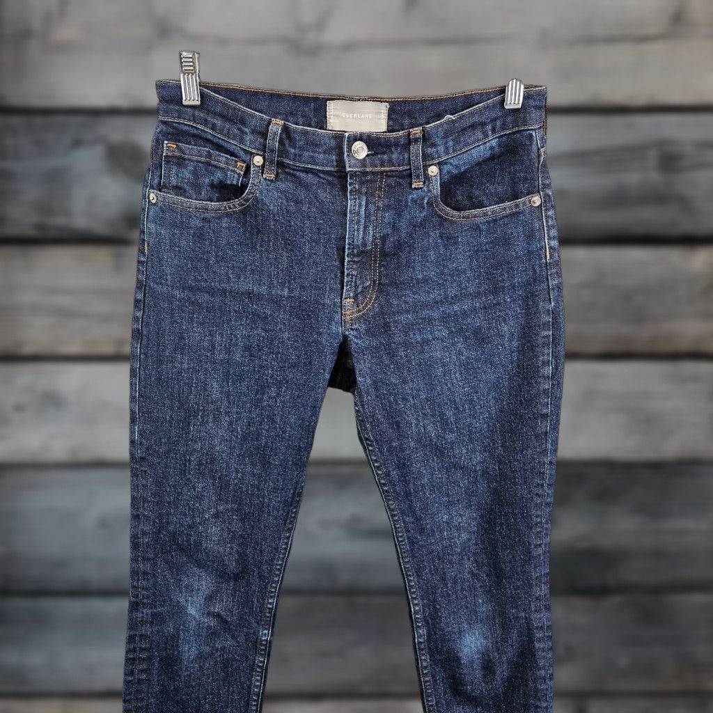Everlane Everlane Womens Jeans Skinny Ankle Sz 29 Blue Mid Rise Cotton Blend Denim Size 29" - 1 Thumbnail