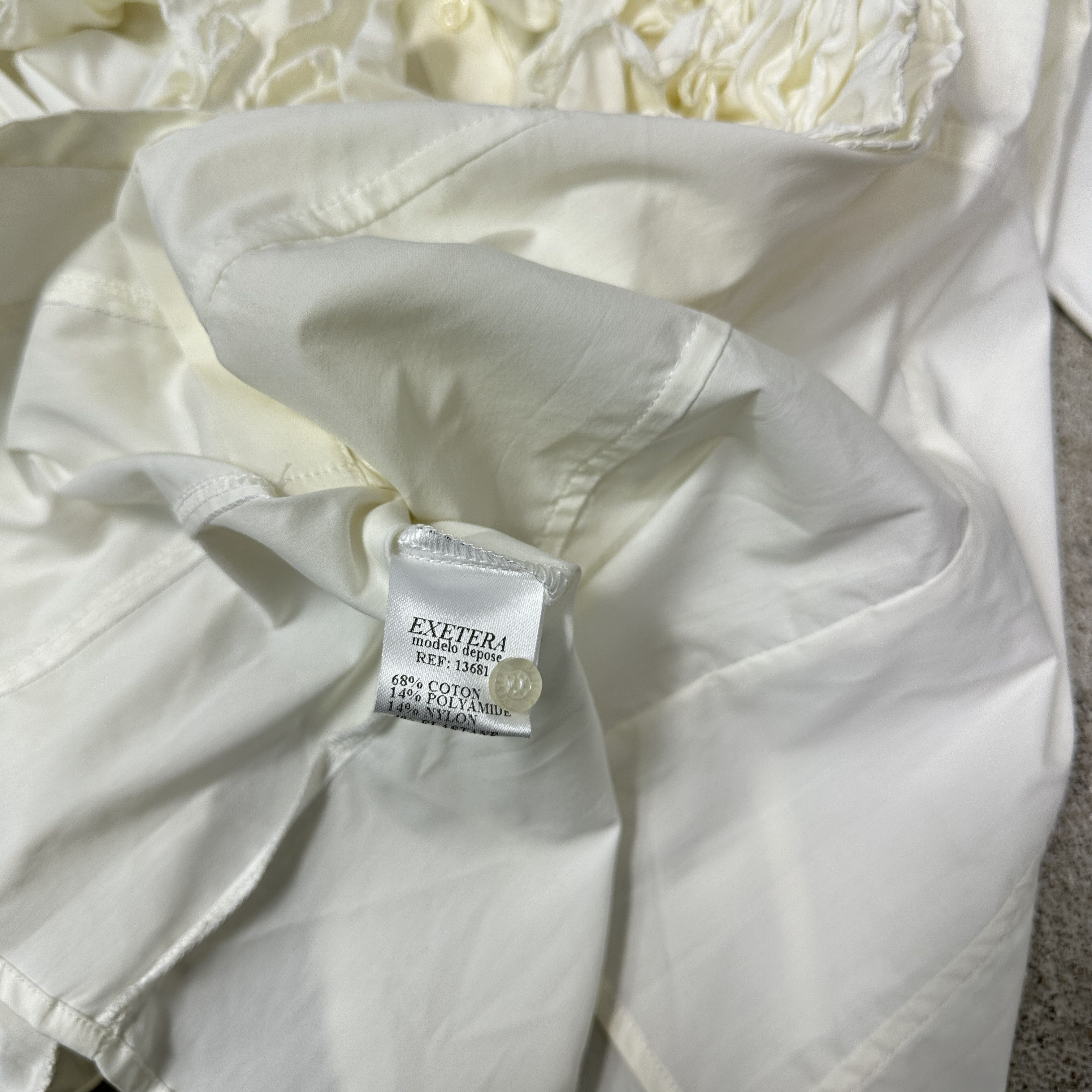 Vintage Vintage Avant Garde Opium Elegant Ruffled Shirt Y2K Size S / US 4 / IT 40 - 4 Thumbnail