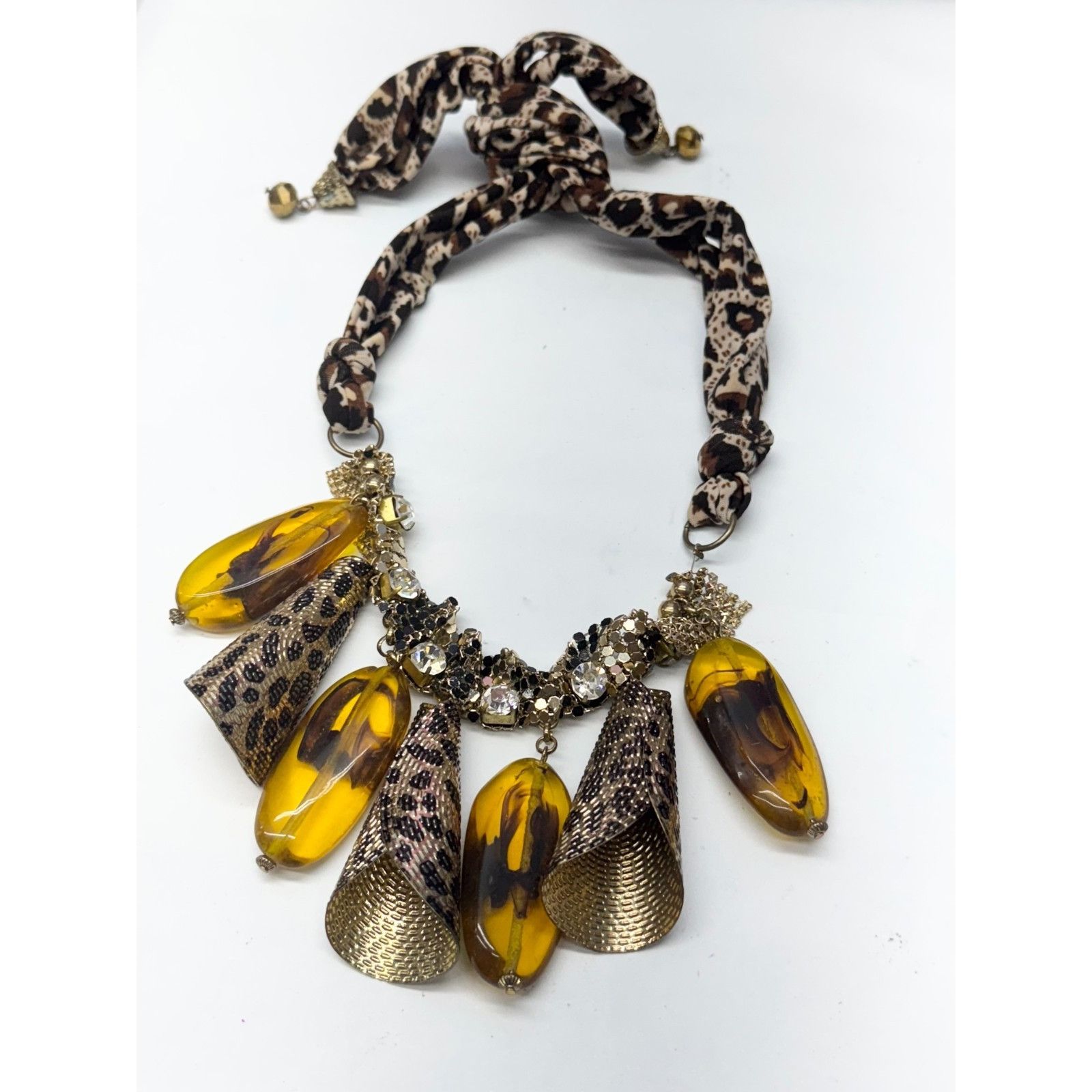 Vintage Vintage leopard Animal print charm necklace Size ONE SIZE - 3 Thumbnail