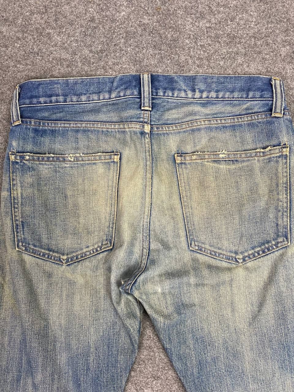 Japanese Brand red card blue work denim japan distressed nice design Size US 34 / EU 50 - 3 Thumbnail