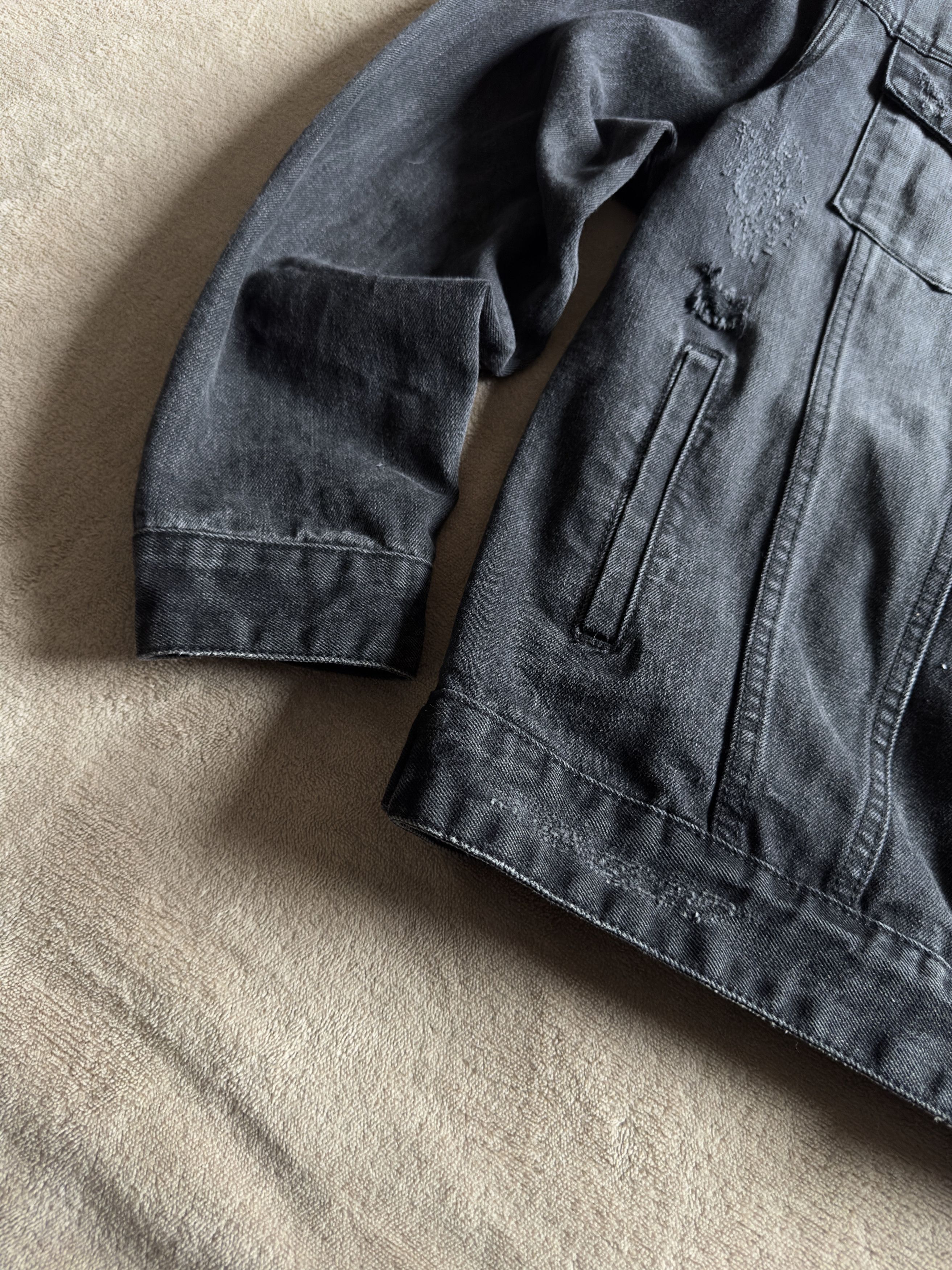 Kith KITH Distressed Denim Jacket Cotton Black sz.L Size US L / EU 52-54 / 3 - 4 Thumbnail