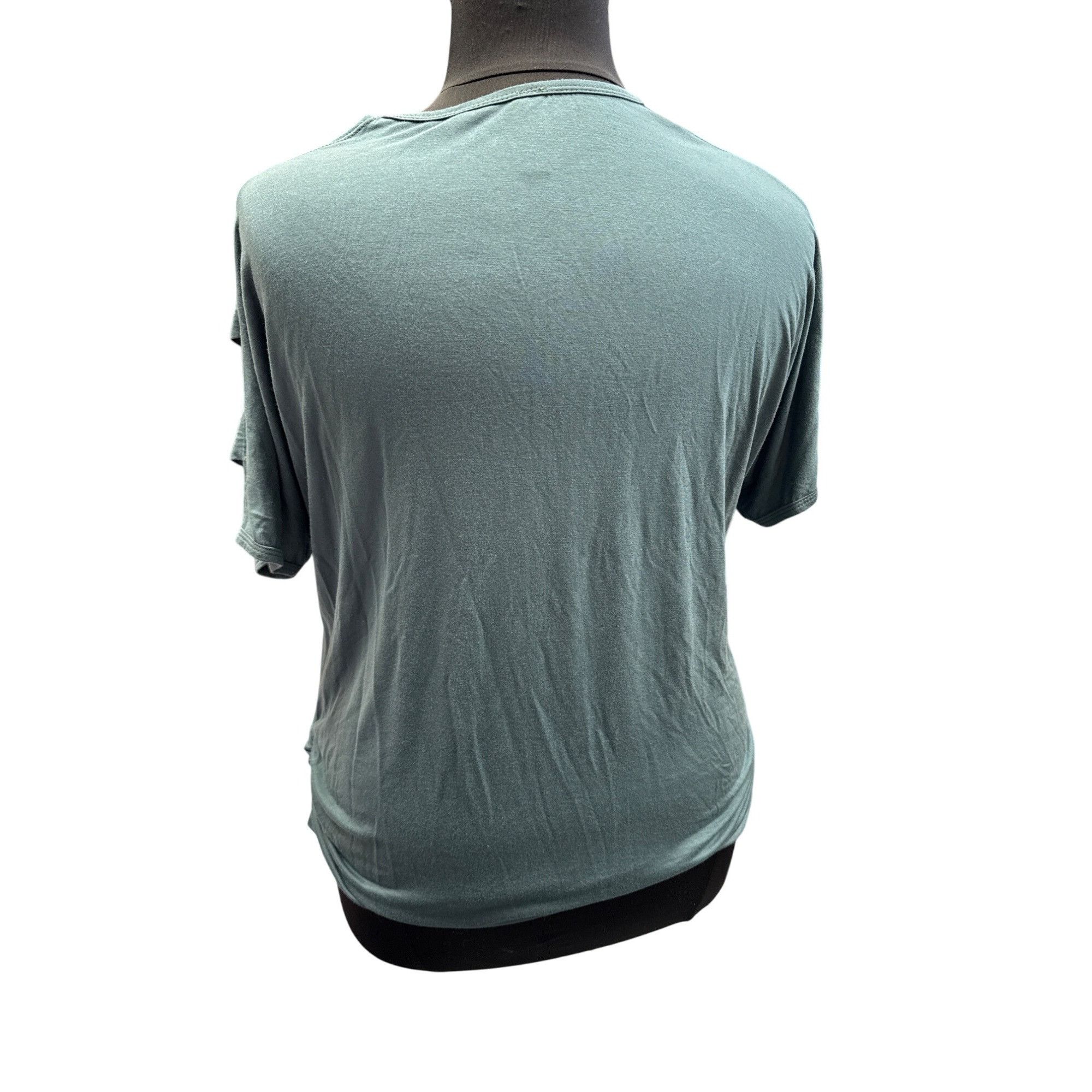 Other Emerald 1X Teal Cold Shoulder Short Sleeve Top With Side Ru Size XL / US 12-14 / IT 48-50 - 4 Thumbnail