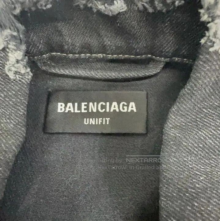 Balenciaga Balenciaga Black Distressed Denim Jacket for Men. Size US S / EU 44-46 / 1 - 2 Thumbnail