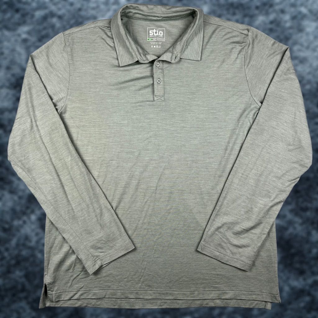 Vintage Stio Alpin Merino Wool Polo Lightweight Long Sleeve Shirt XL Mens Green Polo Shirt Mens XL Green Merino Wool Size US XL / EU 56 / 4 - 1 Thumbnail