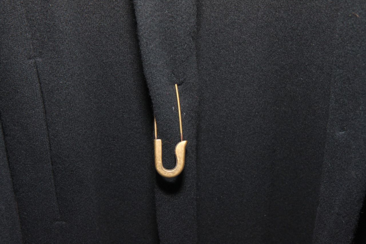 Kazuyuki Kumagai Attachment Wool Melton Stole Coat Black Paperclip KC83-028 Size US M / EU 48-50 / 2 - 3 Thumbnail