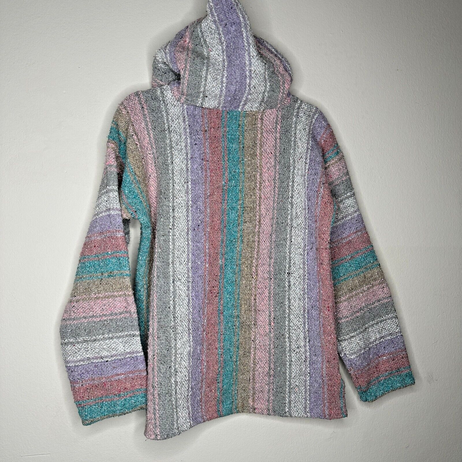 Other San Jose Pink Aqua Stripe Pullover Blanket Pocket Hoodie L Size L / US 10 / IT 46 - 7 Thumbnail
