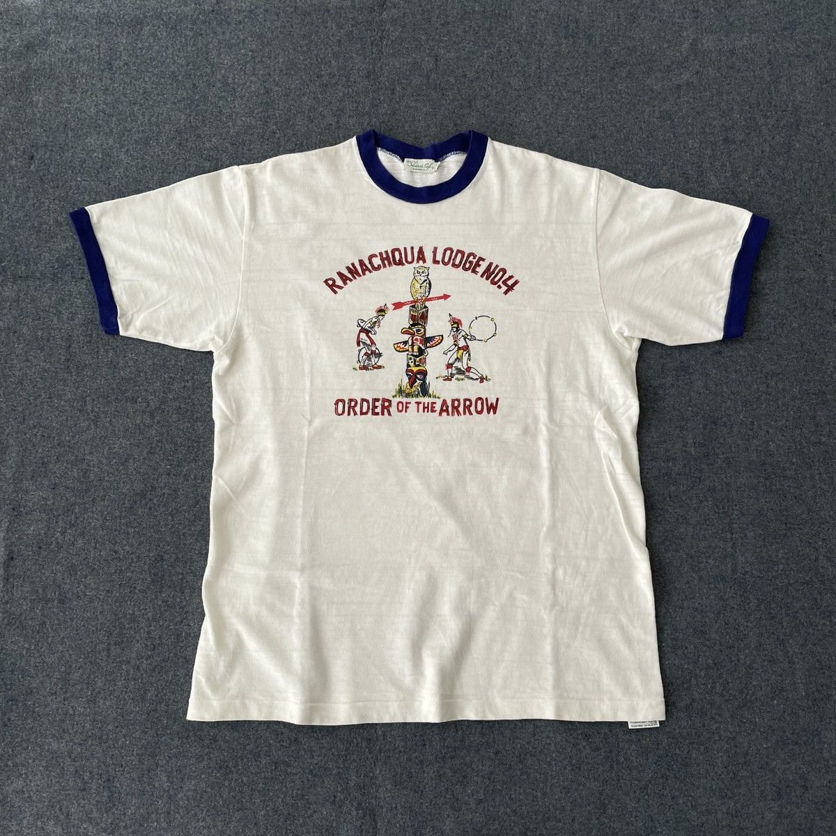 Heller's Cafe × Warehouse Vintage 80's Hellers Cafe x Warehouse Ringer Tshirt Size US M / EU 48-50 / 2 - 1 Thumbnail