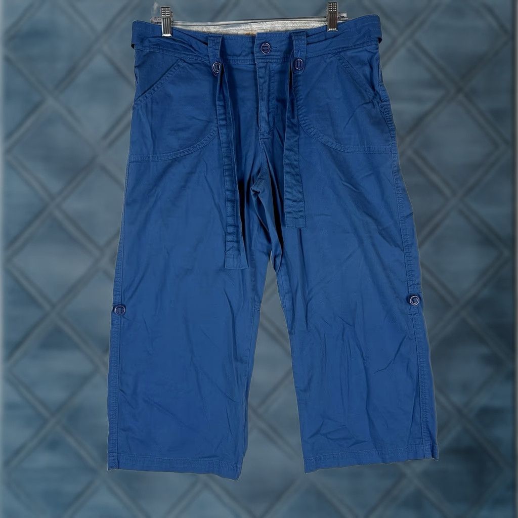 Lee Lee Capri Pants Women's 12 Blue Belted Size 34" / US 12 / IT 48 - 1 Thumbnail