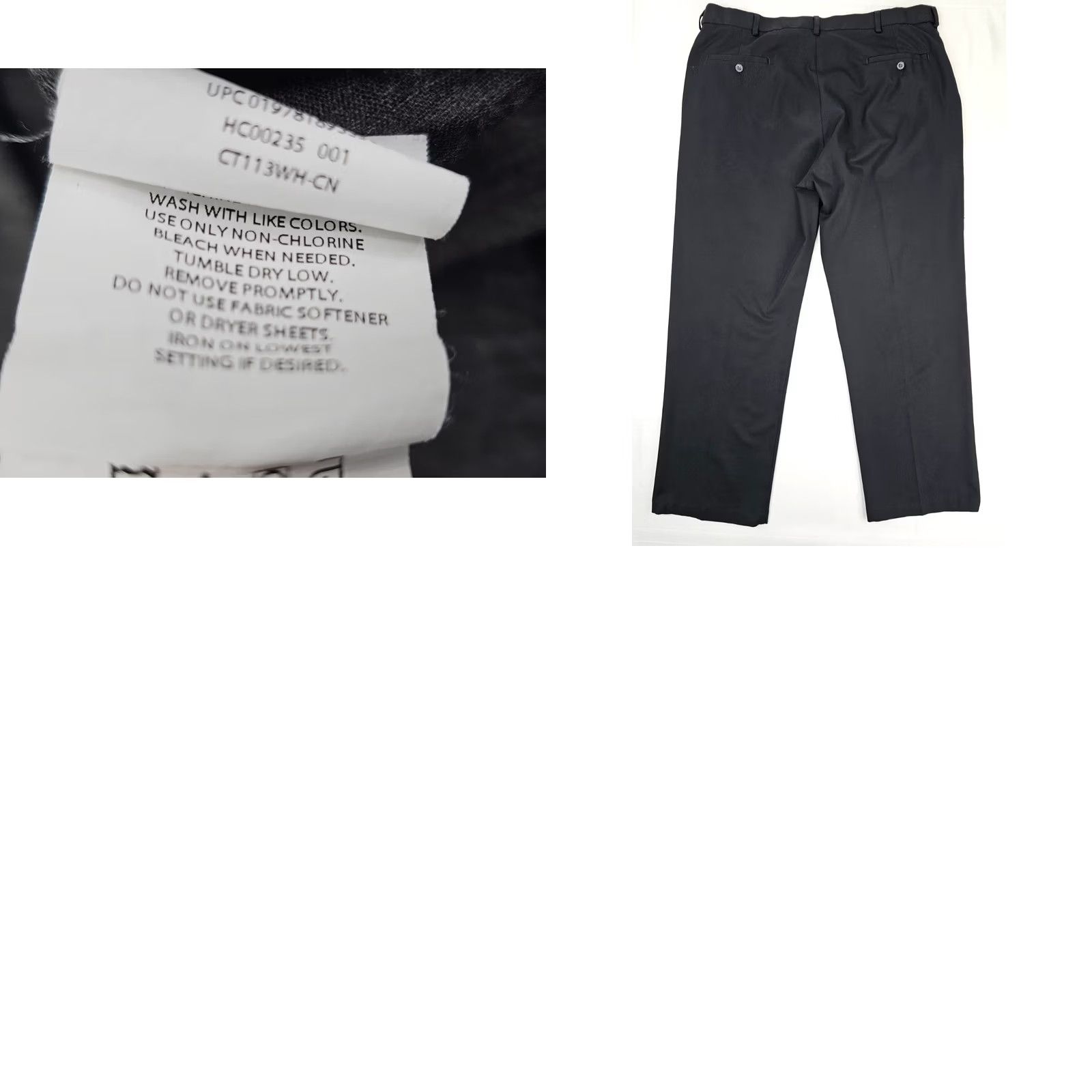 Haggar Haggar Black 40x30 Haggar Cool 18 Pro Classic Pants Men’s 40x30 Black Performance Golf Dress Slacks Stretch Comfort Fit Size US 40 / EU 56 - 8 Thumbnail