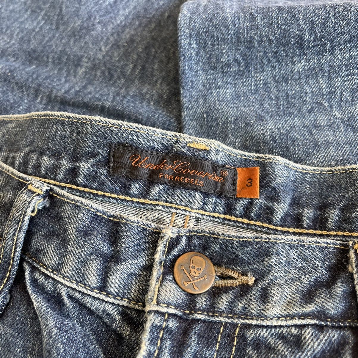 Undercover SS05 "But Beautiful" Distressed Patchwork 60 Denim Jeans Size US 33 - 12 Thumbnail