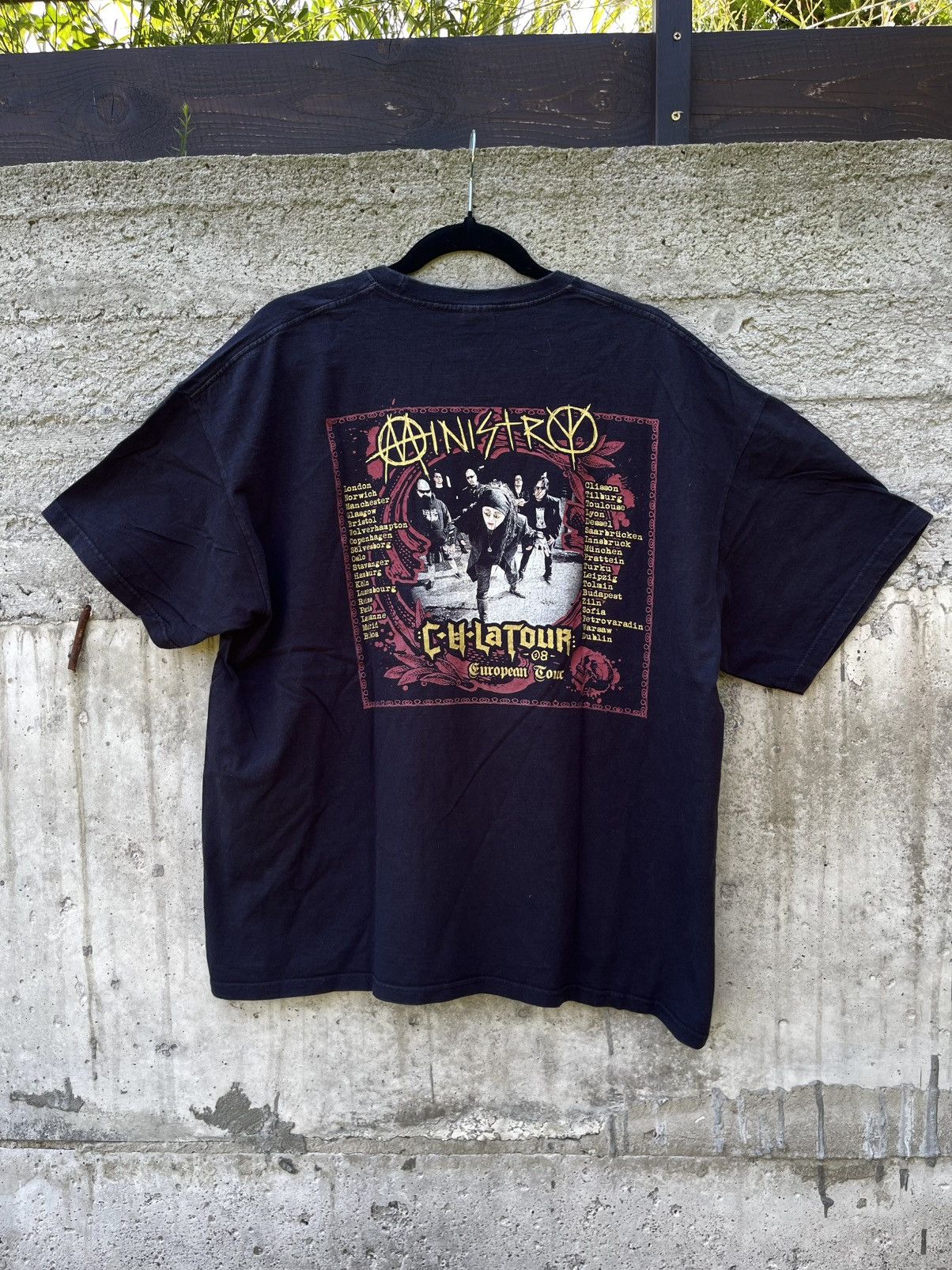 Band Tees 2008 Ministry CH Latour Vintage balck t-shirt Size US XXL / EU 58 / 5 - 10 Thumbnail