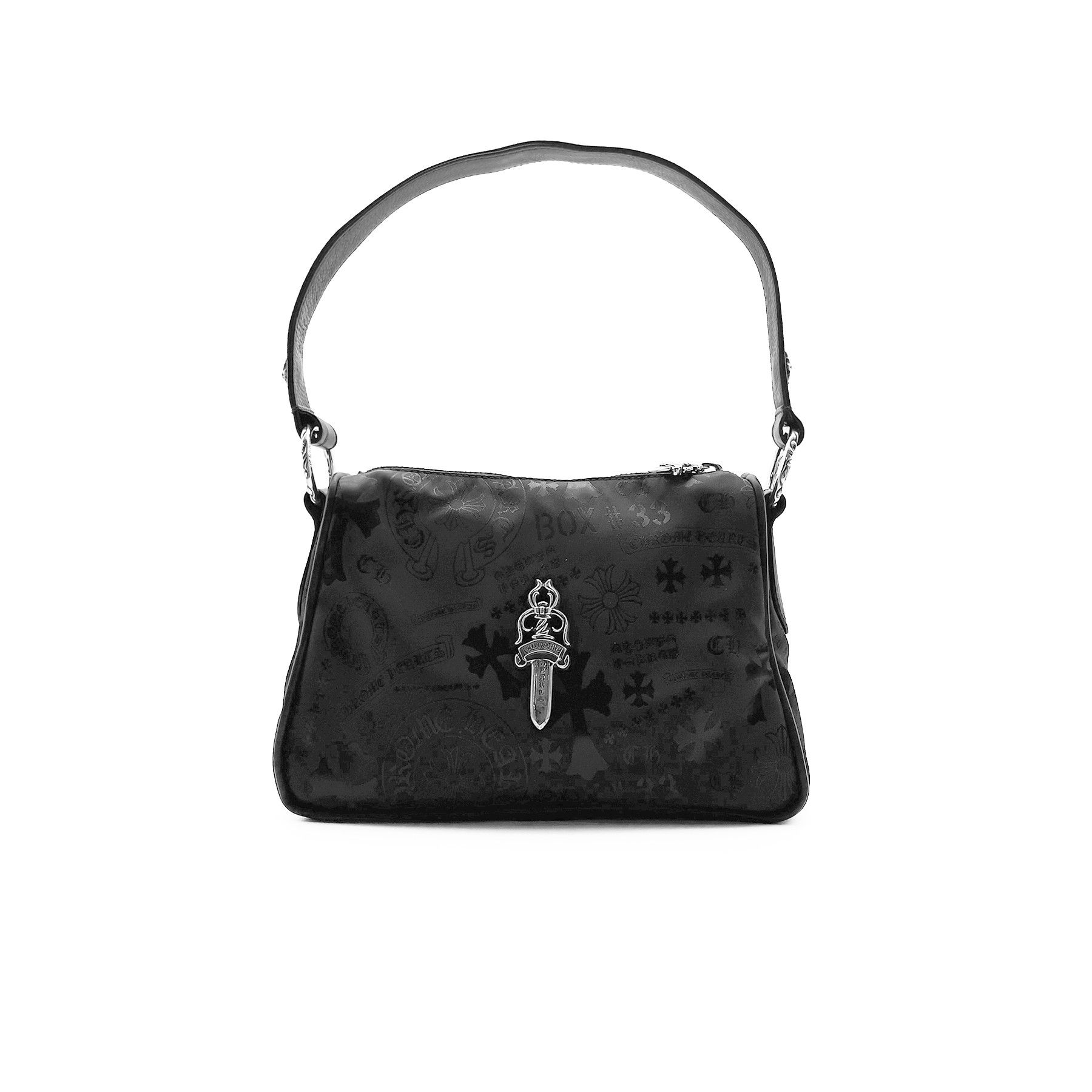 Chrome Hearts Chrome Hearts Silver Dagger Tonal Monogram Black Nugget Bag Size ONE SIZE - 1 Thumbnail