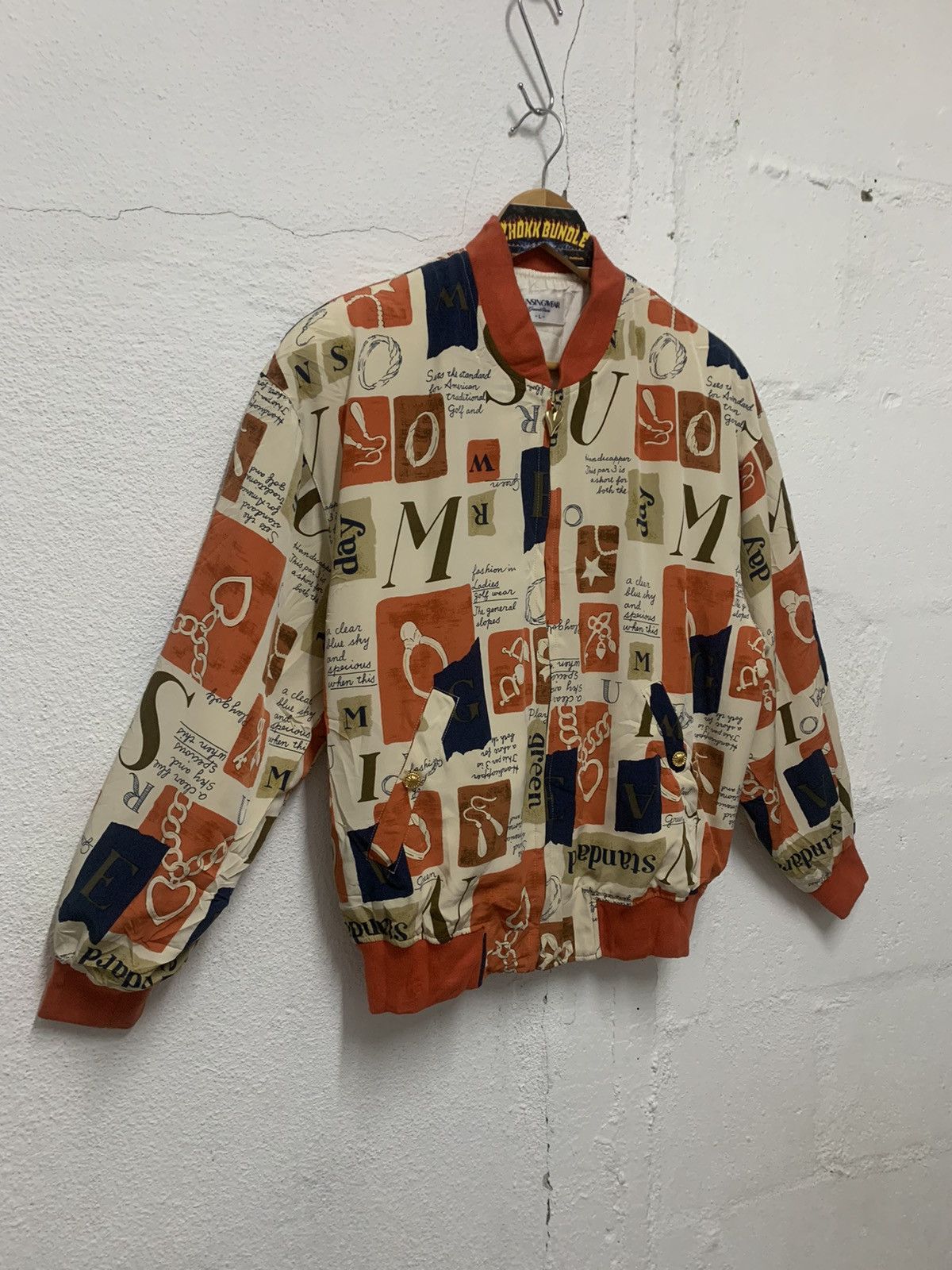 Japanese Brand × Vintage Vintage Munsingwear Bombers Jacket Nice Design Size L / US 10 / IT 46 - 2 Thumbnail