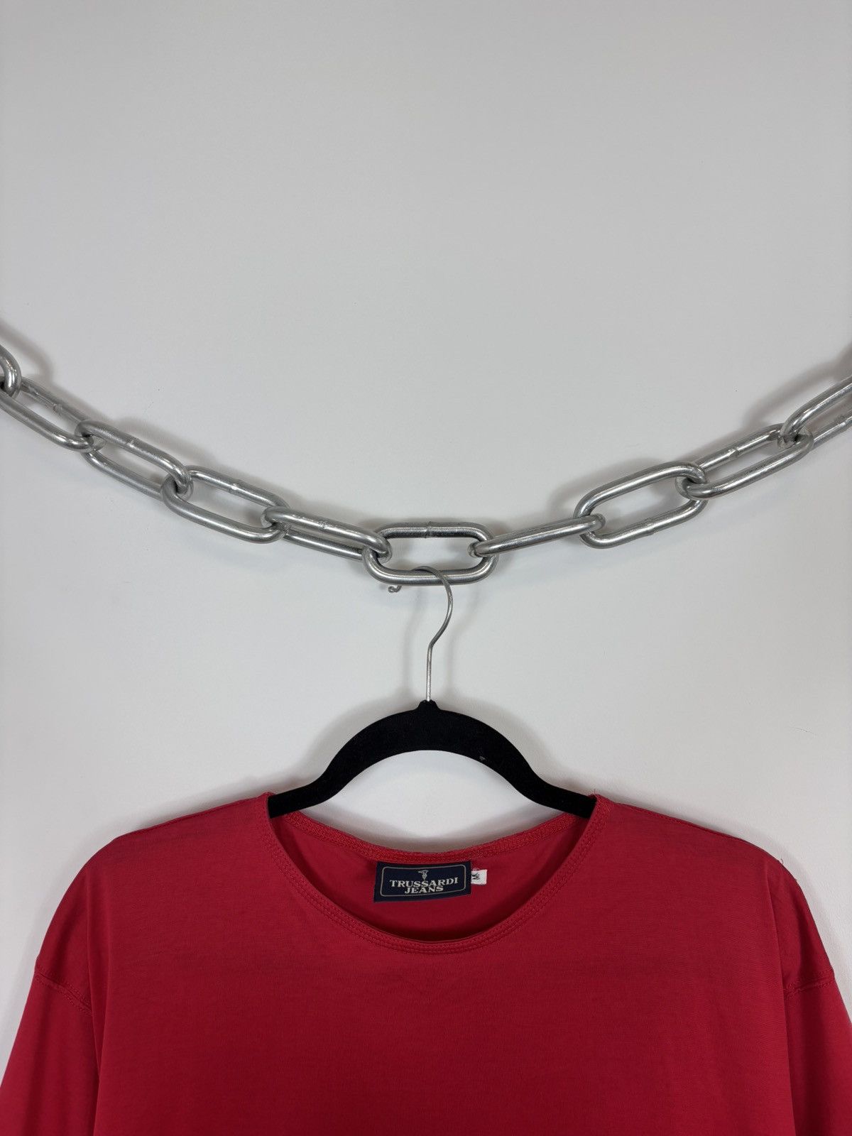 Trussardi Vintage Trussardi Jeans Men’s Red Cotton T-Shirt Tee Size US M / EU 48-50 / 2 - 3 Thumbnail