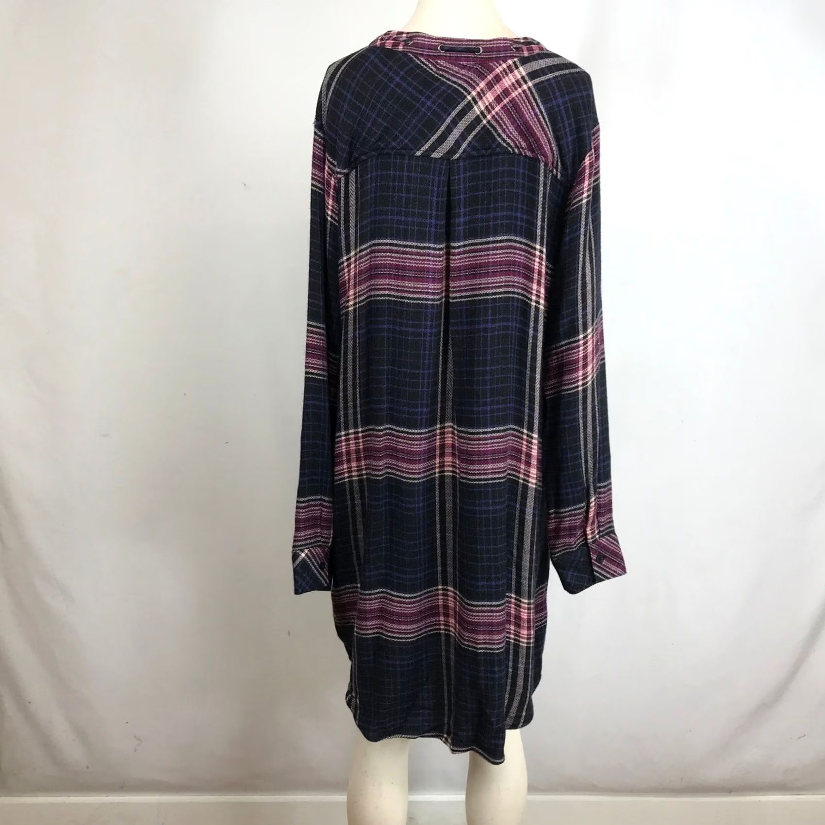 Vintage Cloth & Stone Plaid Long Sleeve V-Neck Tunic Dress Womens XL Size XL / US 12-14 / IT 48-50 - 5 Thumbnail