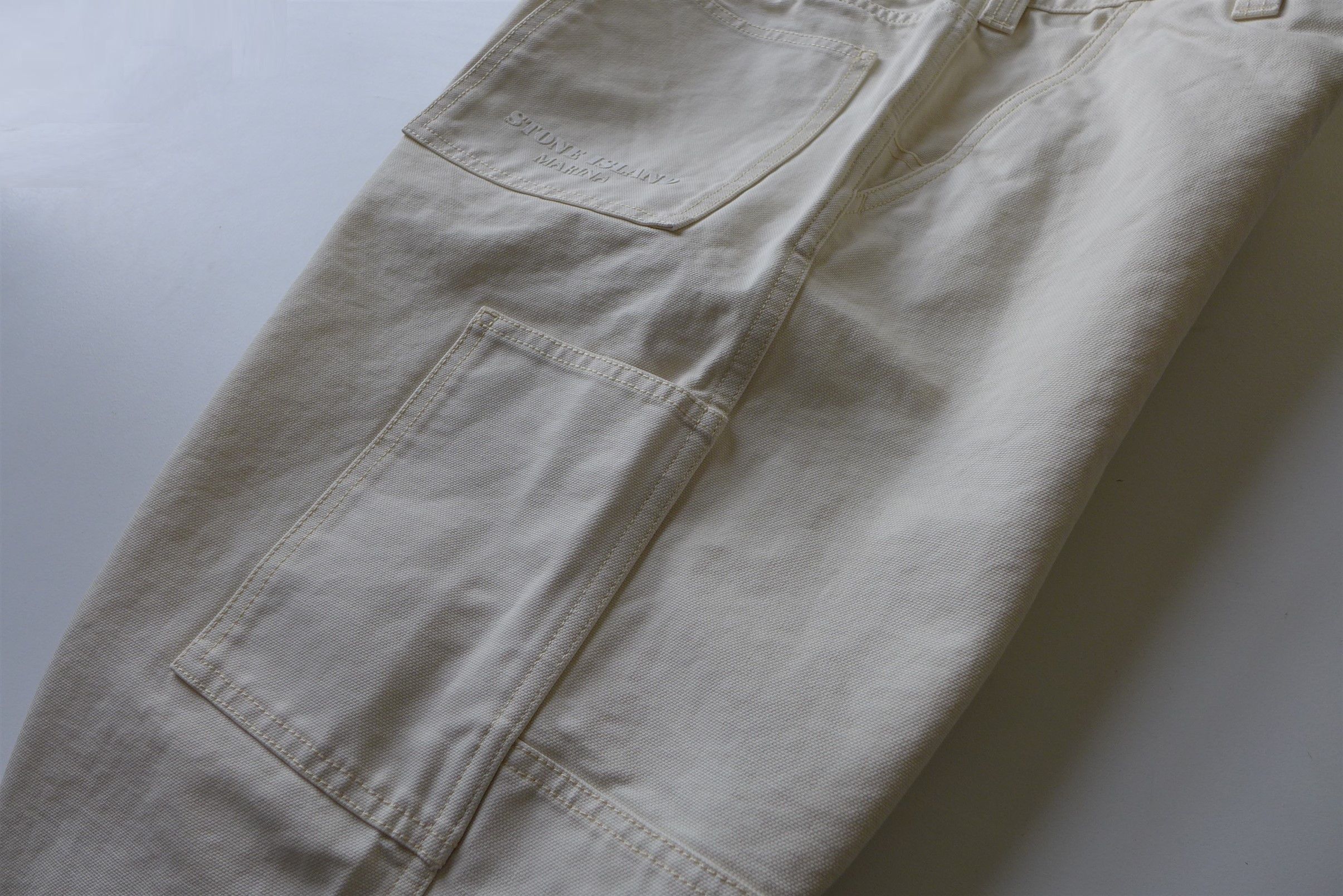 Stone Island Stone Island Marina Work Pants - Ecru Cotton Size US 32 / EU 48 - 8 Thumbnail