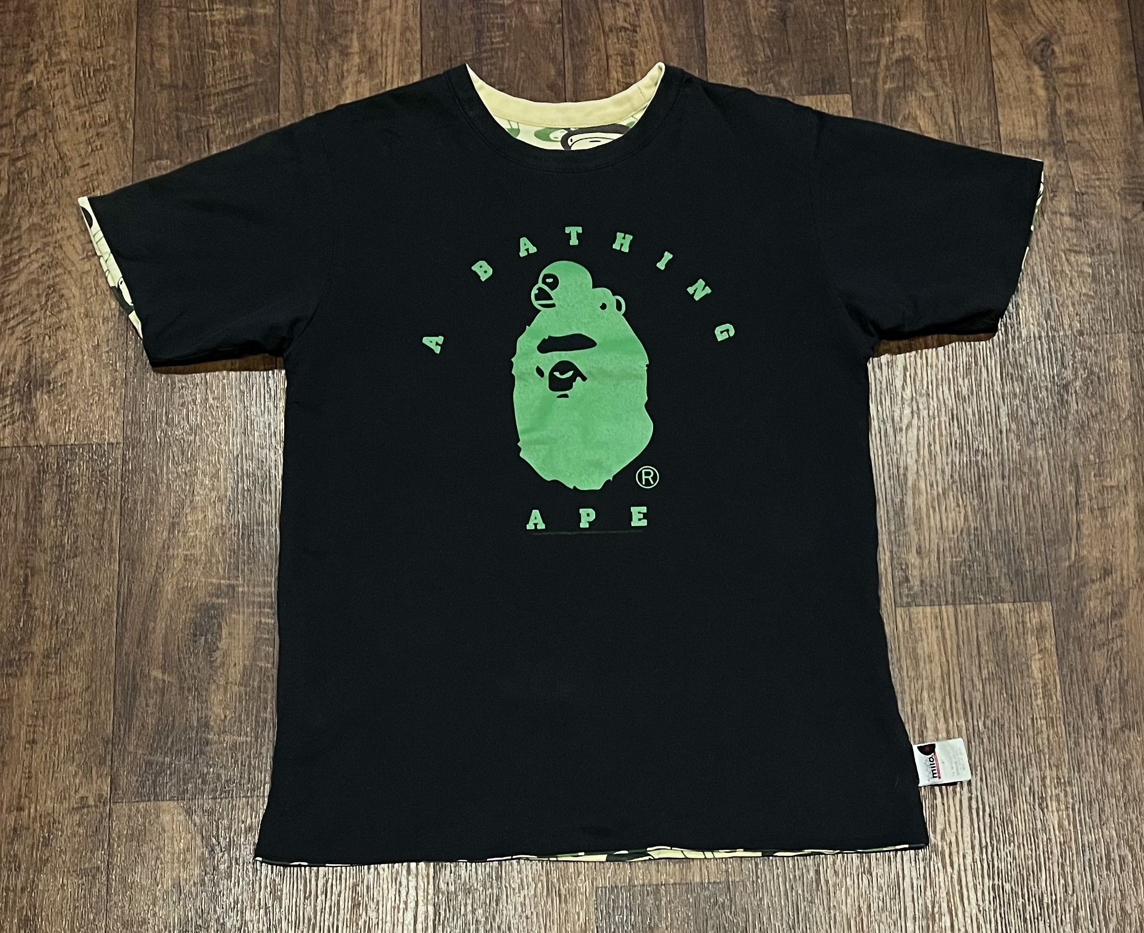 Bape Bape Baby Milo camo reversible tee shirt Size US M / EU 48-50 / 2 - 3 Thumbnail