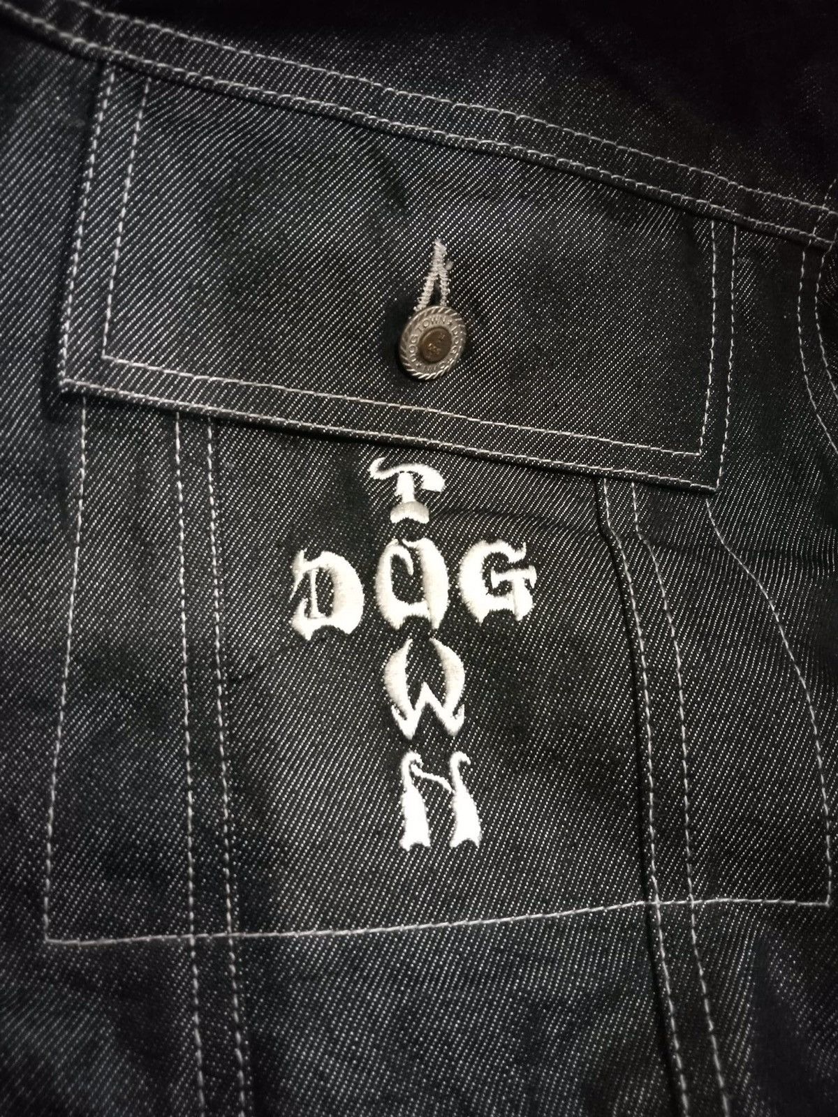 Dogtown 🔥🔥Vintage Dog Town Black Dragon Embroidery Oversized Denim Size US XL / EU 56 / 4 - 3 Thumbnail