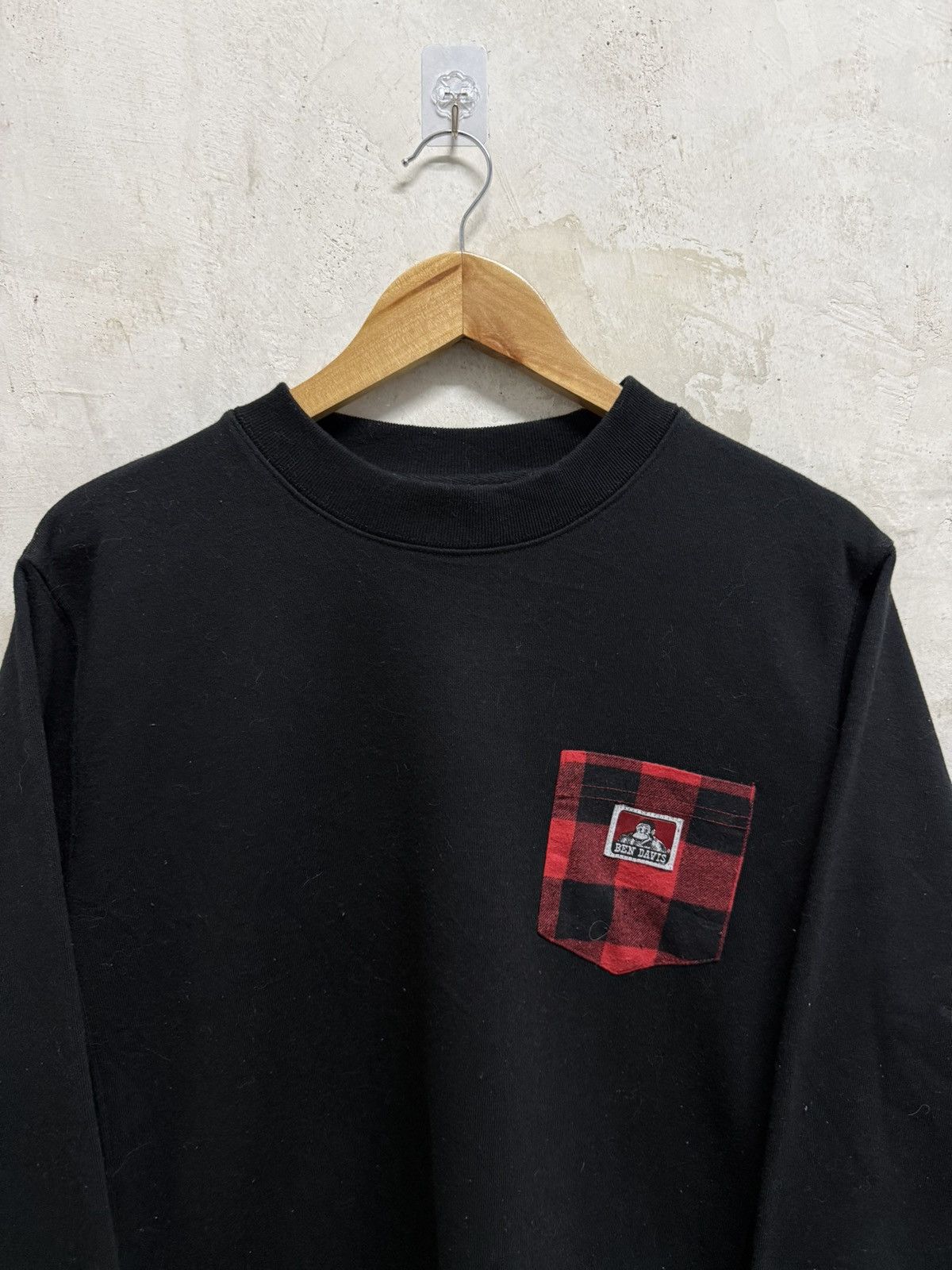 Ben Davis 2000s Ben Davis Checkered Pocket Sweatshirt Size US S / EU 44-46 / 1 - 2 Thumbnail