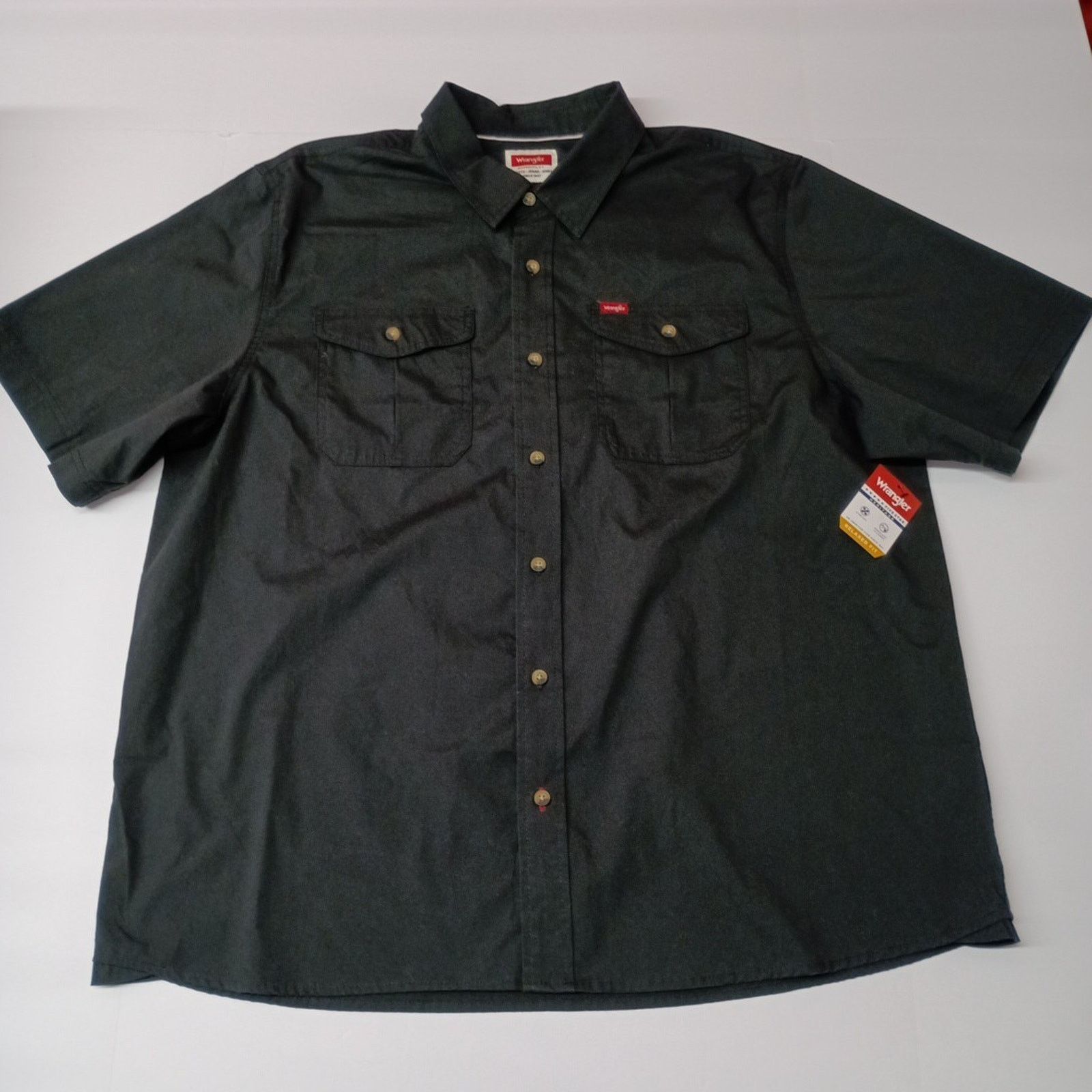 Wrangler Wrangler Men's Relaxed Woven Button Up Shirt Size 2XL Black Size US XXL / EU 58 / 5 - 1 Thumbnail