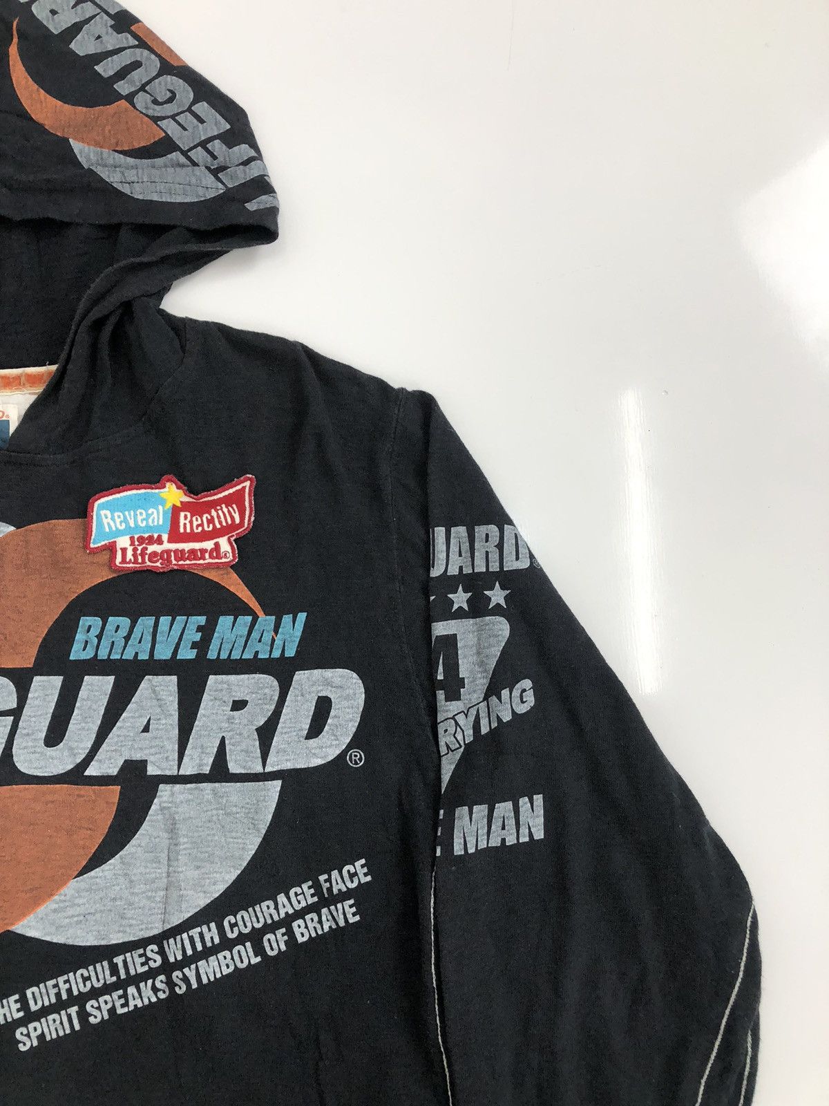 If Six Was Nine Japanese Poem Patchwork Lifeguard Hoodie Punk Rock Style Size US XL / EU 56 / 4 - 4 Thumbnail