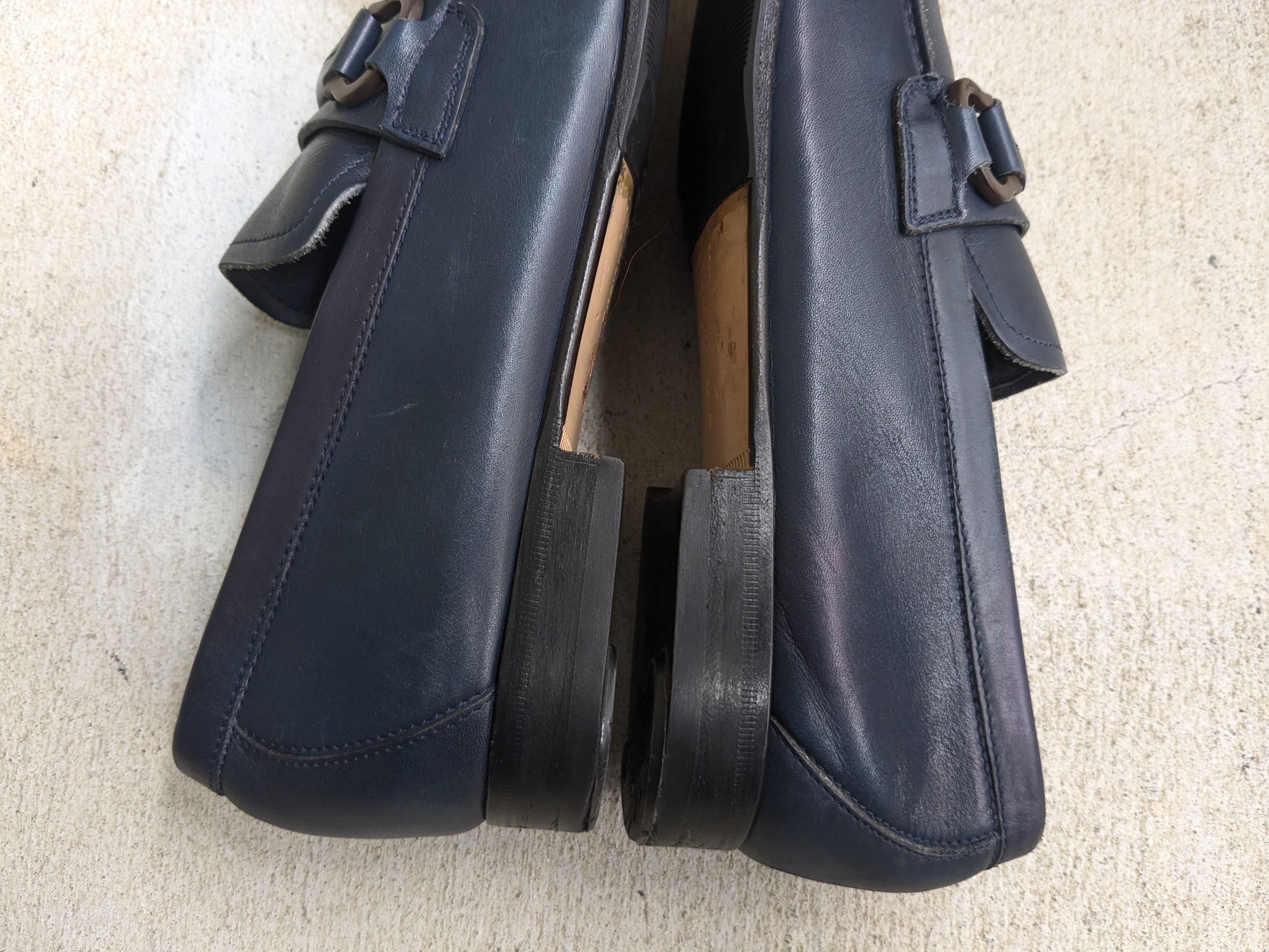 Salvatore Ferragamo Salvatore Ferragamo Loafers Navy Blue Leather 8.5 Size US 8.5 / EU 41-42 - 9 Thumbnail