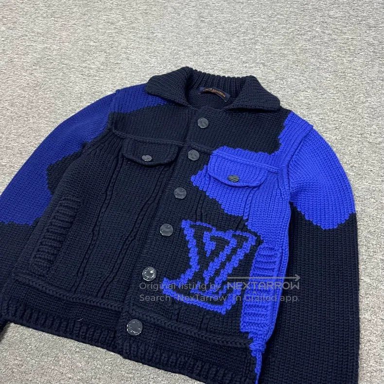 Louis Vuitton Louis Vuitton Monogrammed jacquard blue and black knit jac Size US XS / EU 42 / 0 - 3 Thumbnail