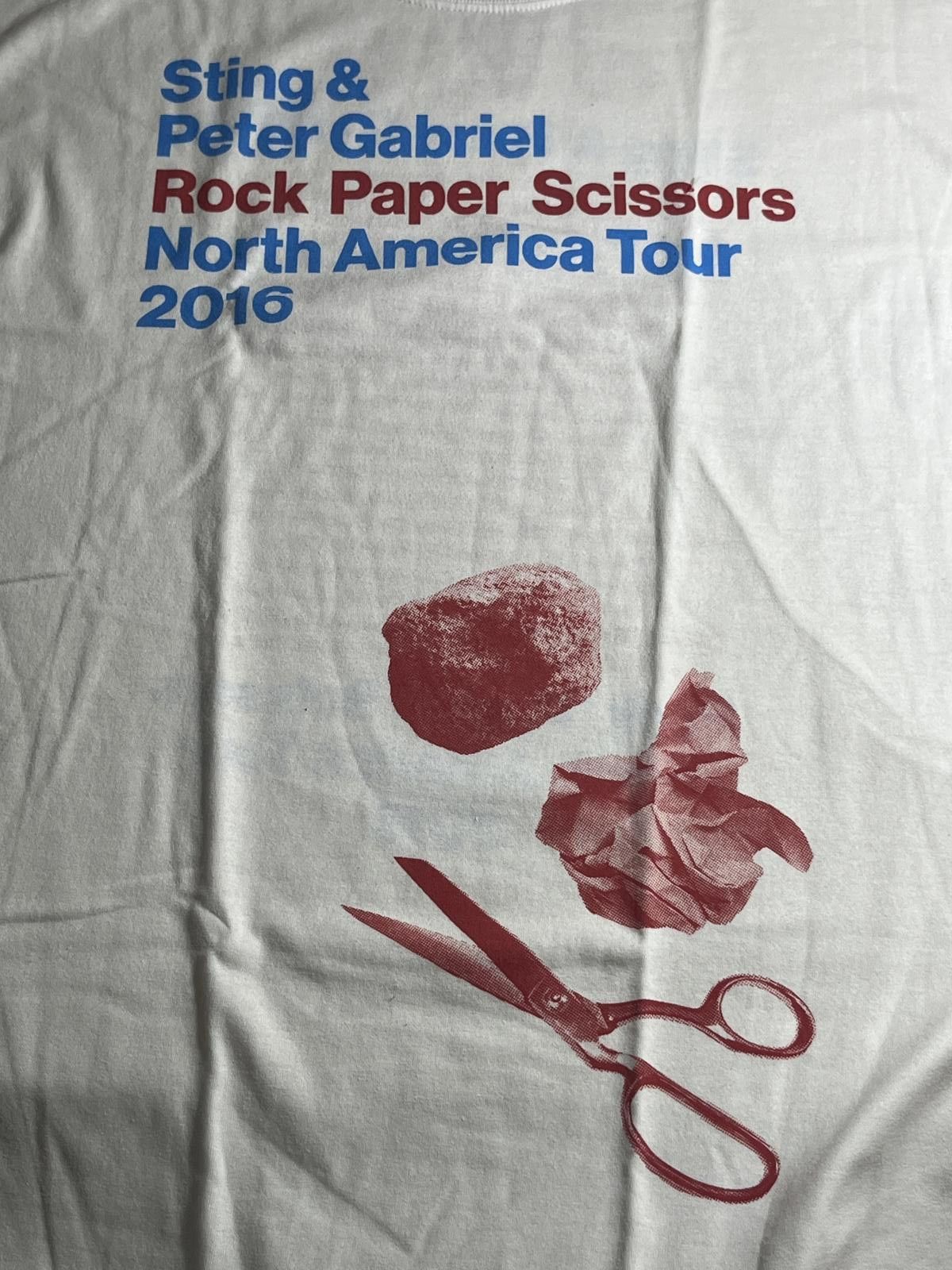 Designer Sting & Peter Gabriel T-shirt Rock Paper Scissors Tour 2016 Size US XXL / EU 58 / 5 - 4 Thumbnail