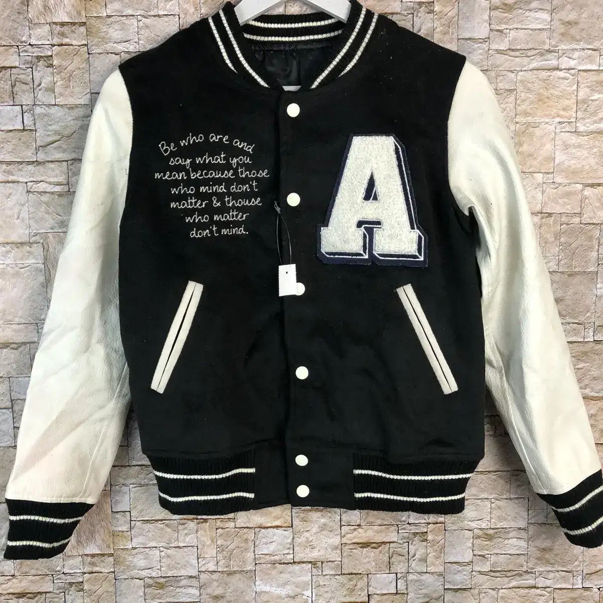 Vintage DL Japan Black White Bombers Jacket #A884 Size S / US 4 / IT 40 - 3 Thumbnail