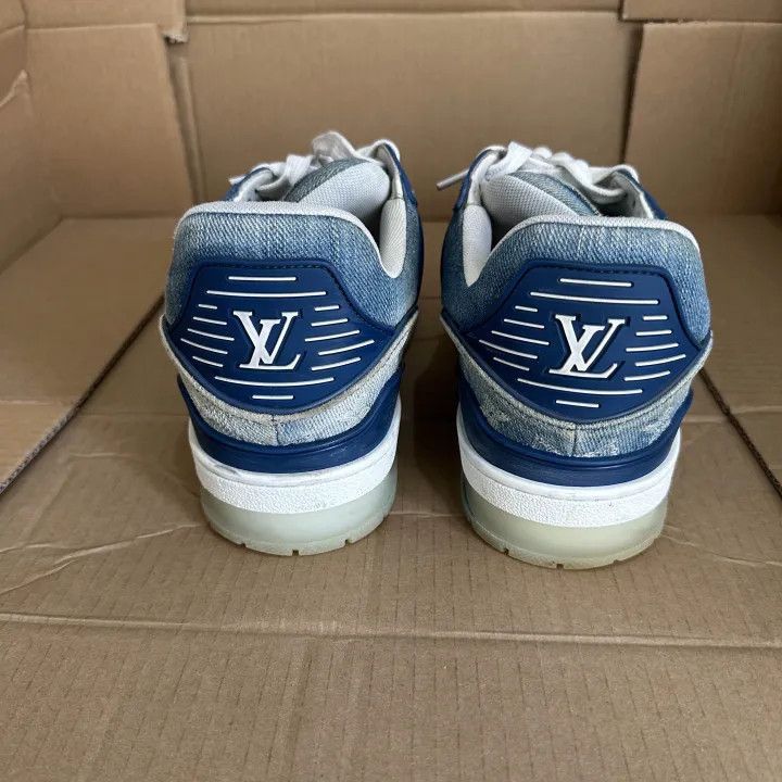 Louis Vuitton Louis Vuitton Blue Denim Low-Top Trainers -2508 Size US 7.5 / EU 40-41 - 3 Thumbnail