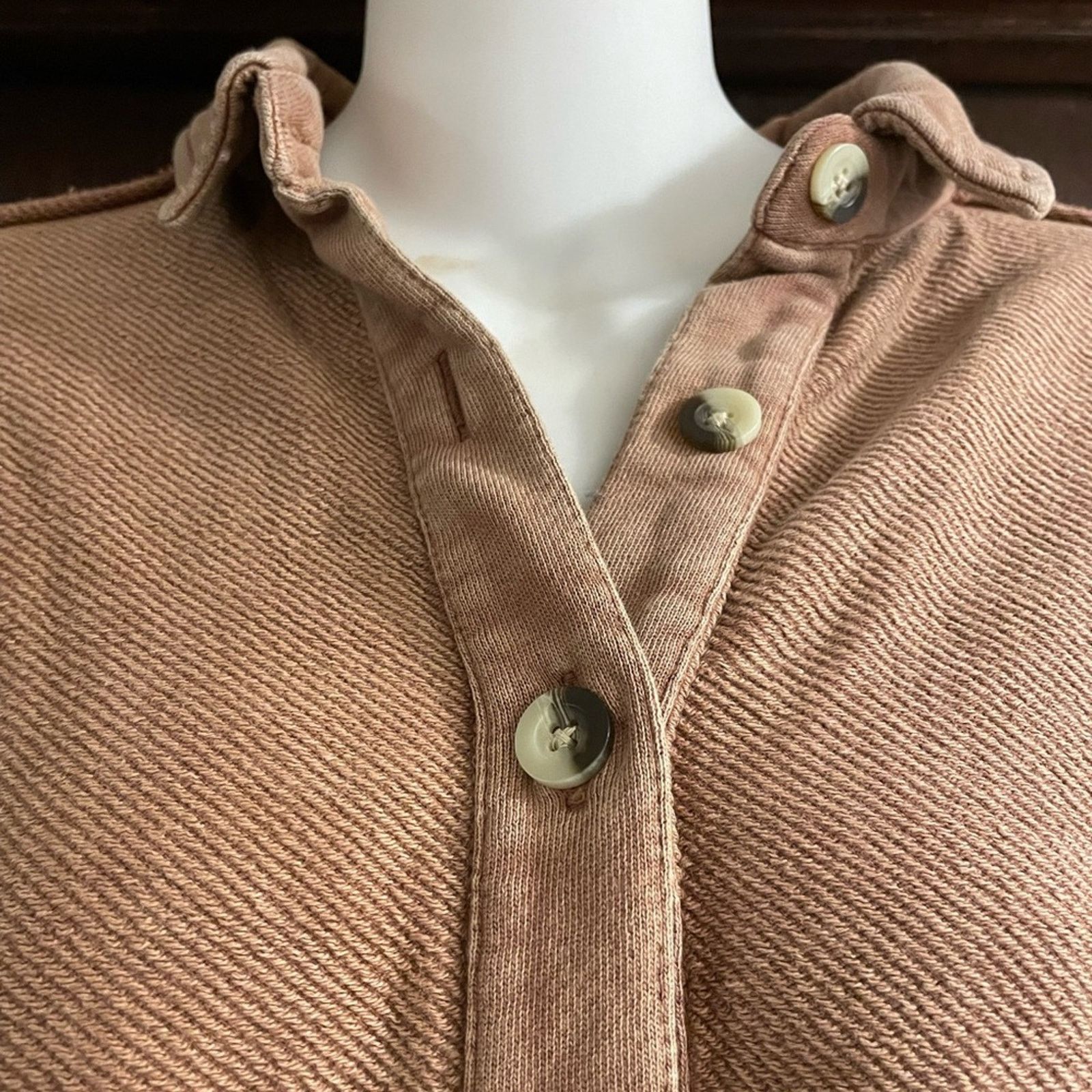 Free People Free People Brand XS Antique Oak Brown Willow Polo Tunic Size XS / US 0-2 / IT 36-38 - 5 Thumbnail
