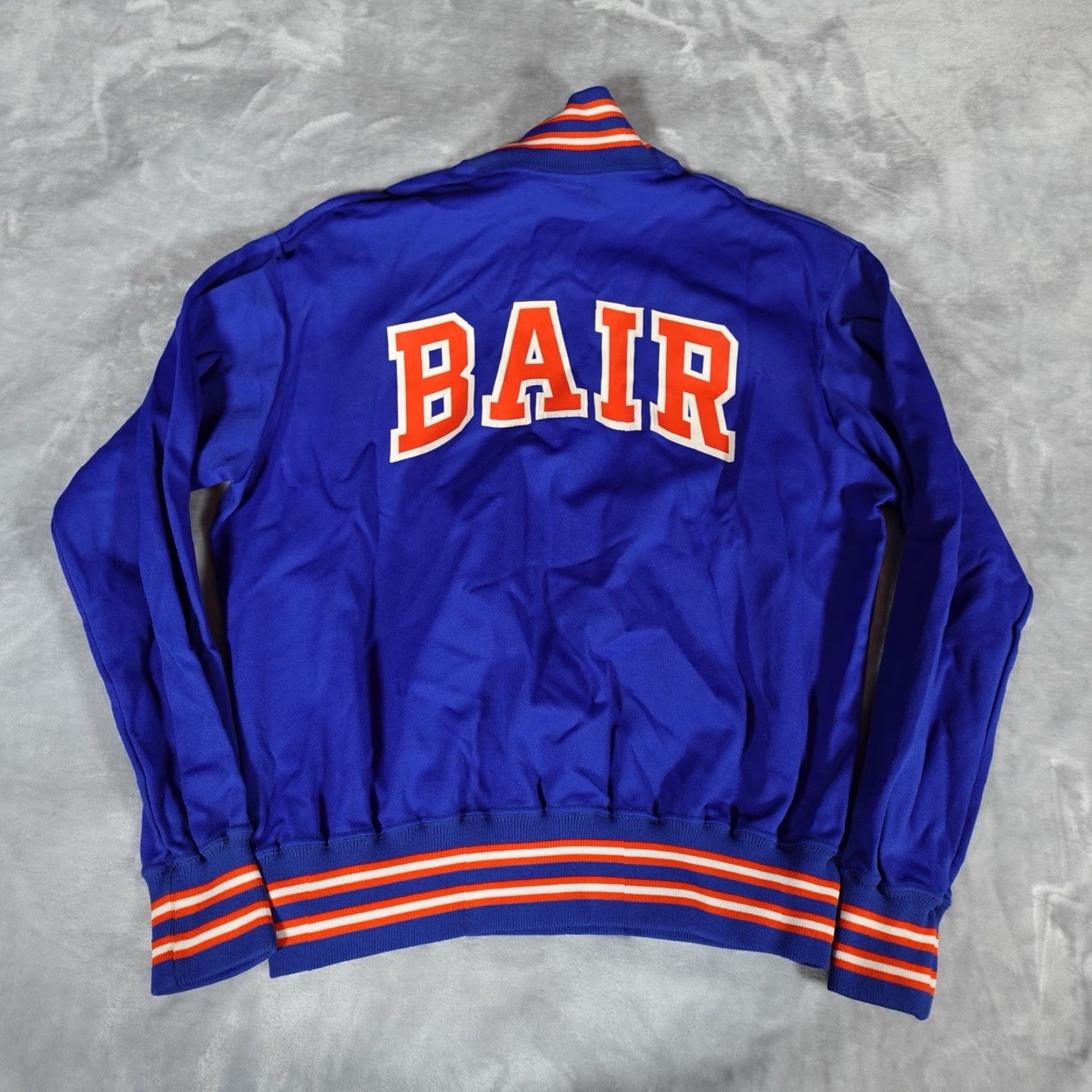 Vintage VINTAGE Bair Varsity 1/4 Zip Sweatshirt Mens XL (Fits M) Union Made 70s Blue Graphic Print Varsity Logo 1/4 Zip Mens XL Blue 70s Vintage Sportswear Size US M / EU 48-50 / 2 - 5 Thumbnail