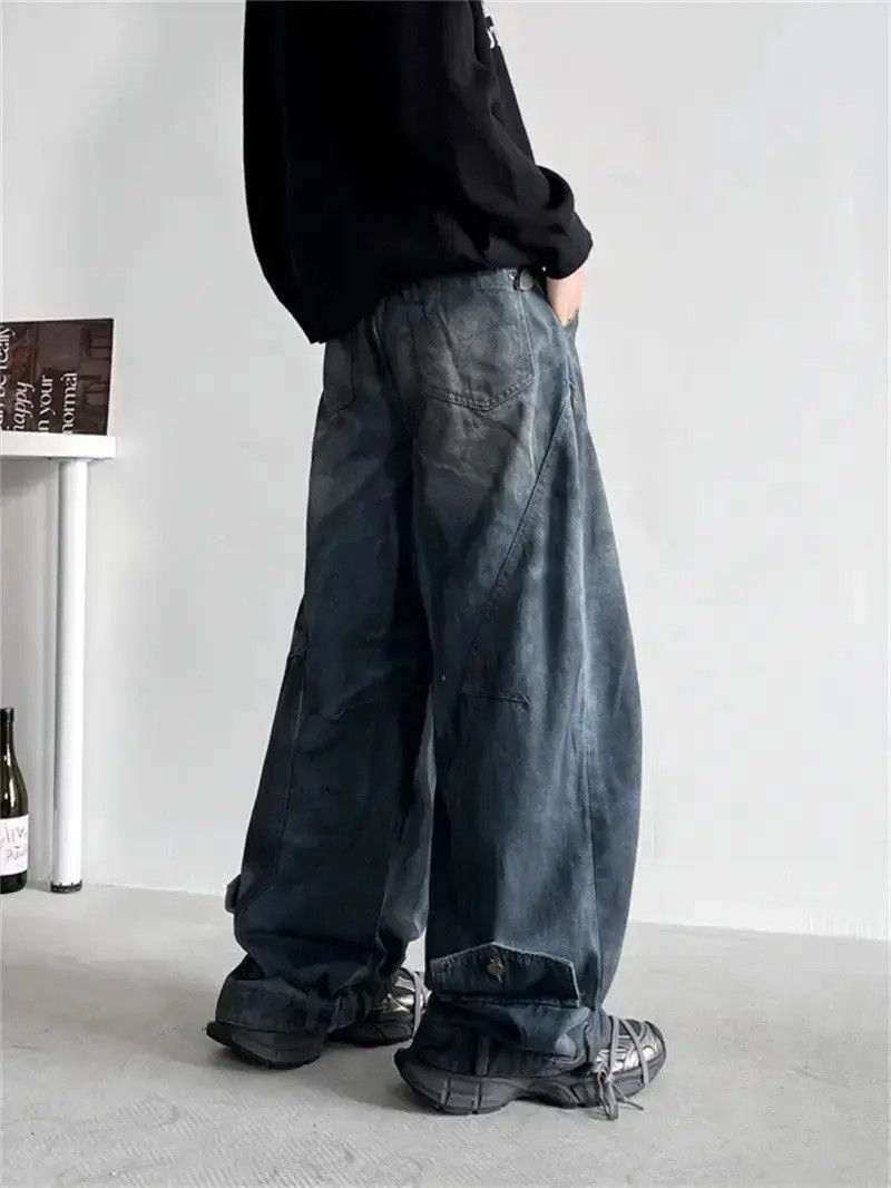 Japanese Brand Retro loose wide leg slightly flared jeans Size US 32 / EU 48 - 4 Thumbnail