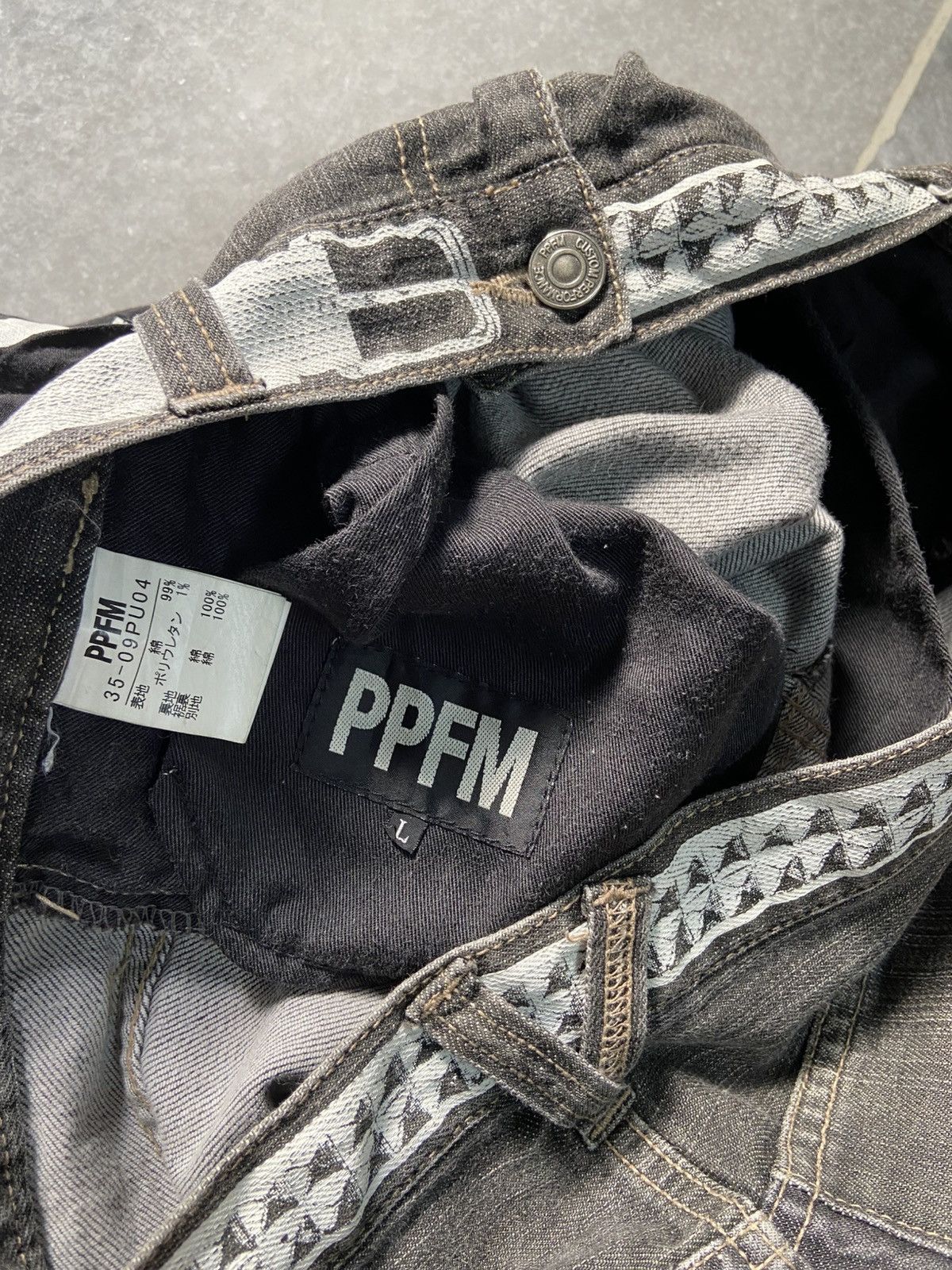 PPFM PPFM Jeans Punk Jeans Art design Pants Size US 33 - 10 Thumbnail