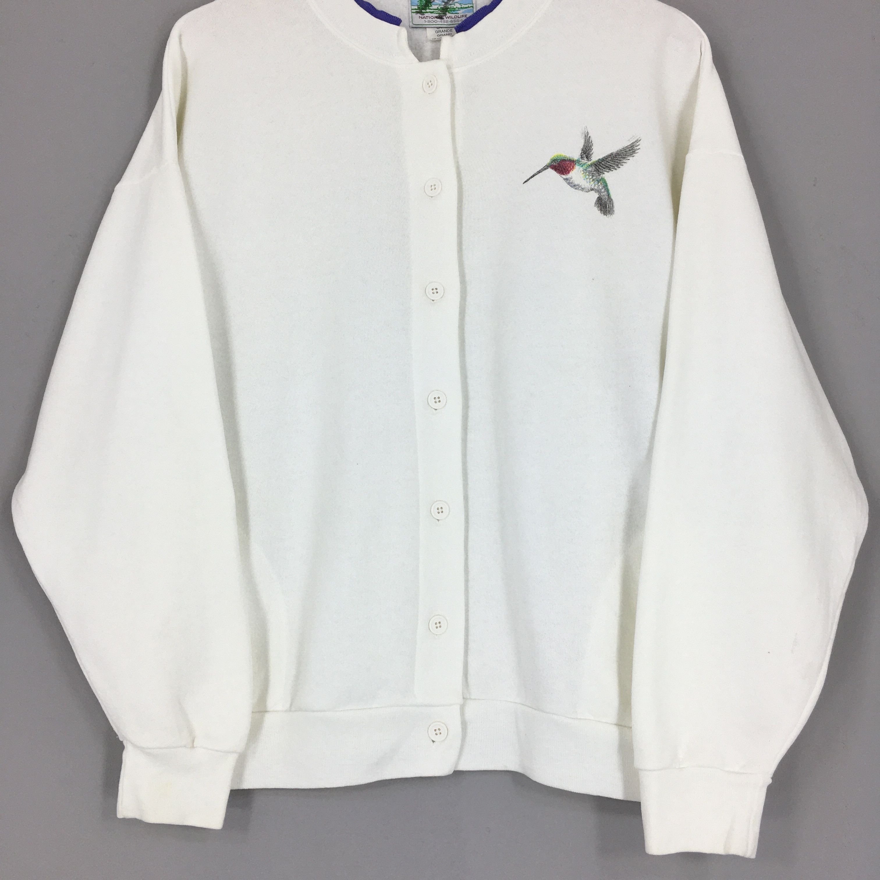 Habitat Vintage 90s Morning Sun Whitton Art Button Sweatshirt Large Size US L / EU 52-54 / 3 - 6 Thumbnail