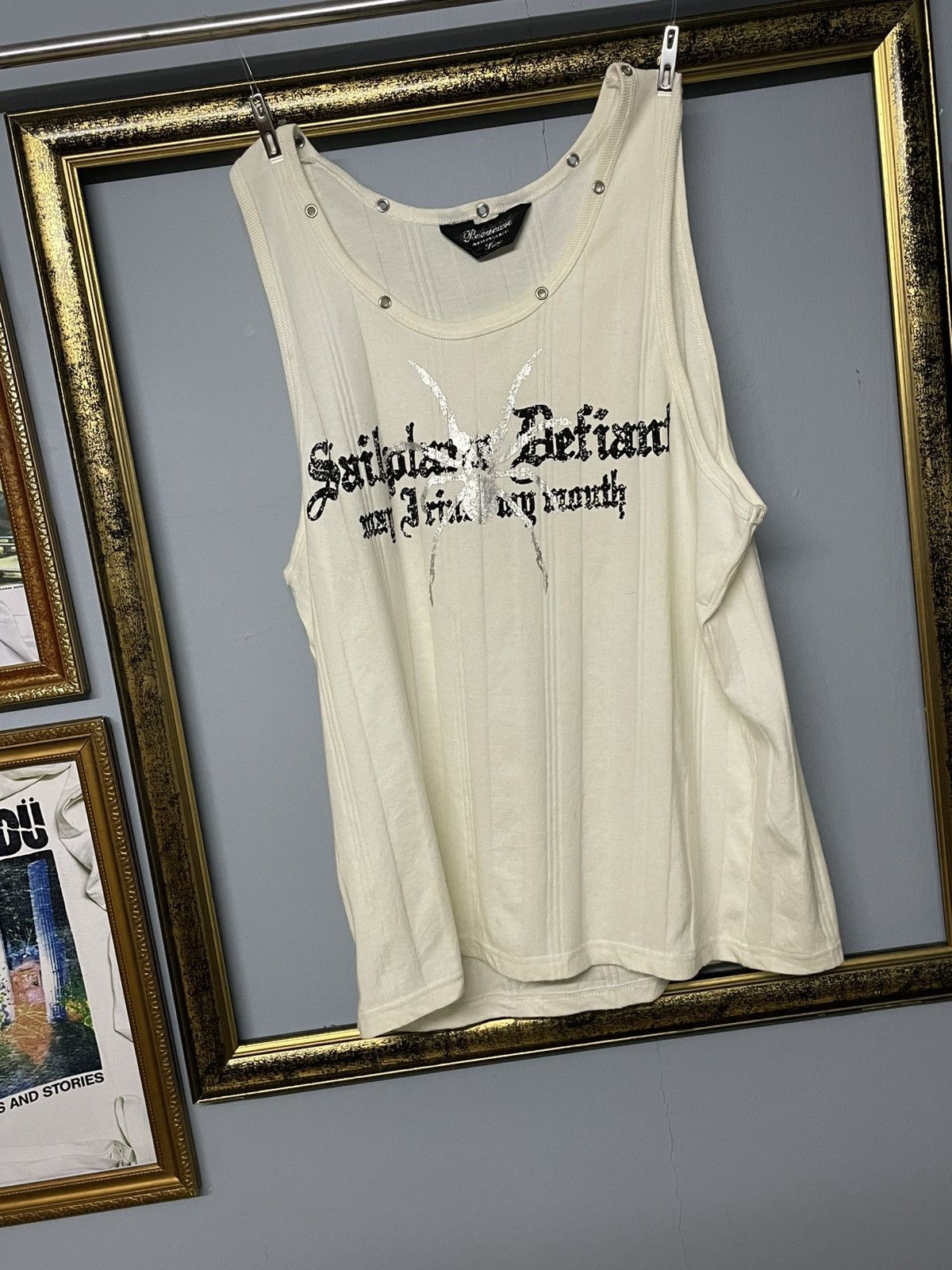 Designer × Japanese Brand × Vintage Vintage 1990s Japan Designer Beaumere Spider Punk Tshirt Size US M / EU 48-50 / 2 - 2 Thumbnail