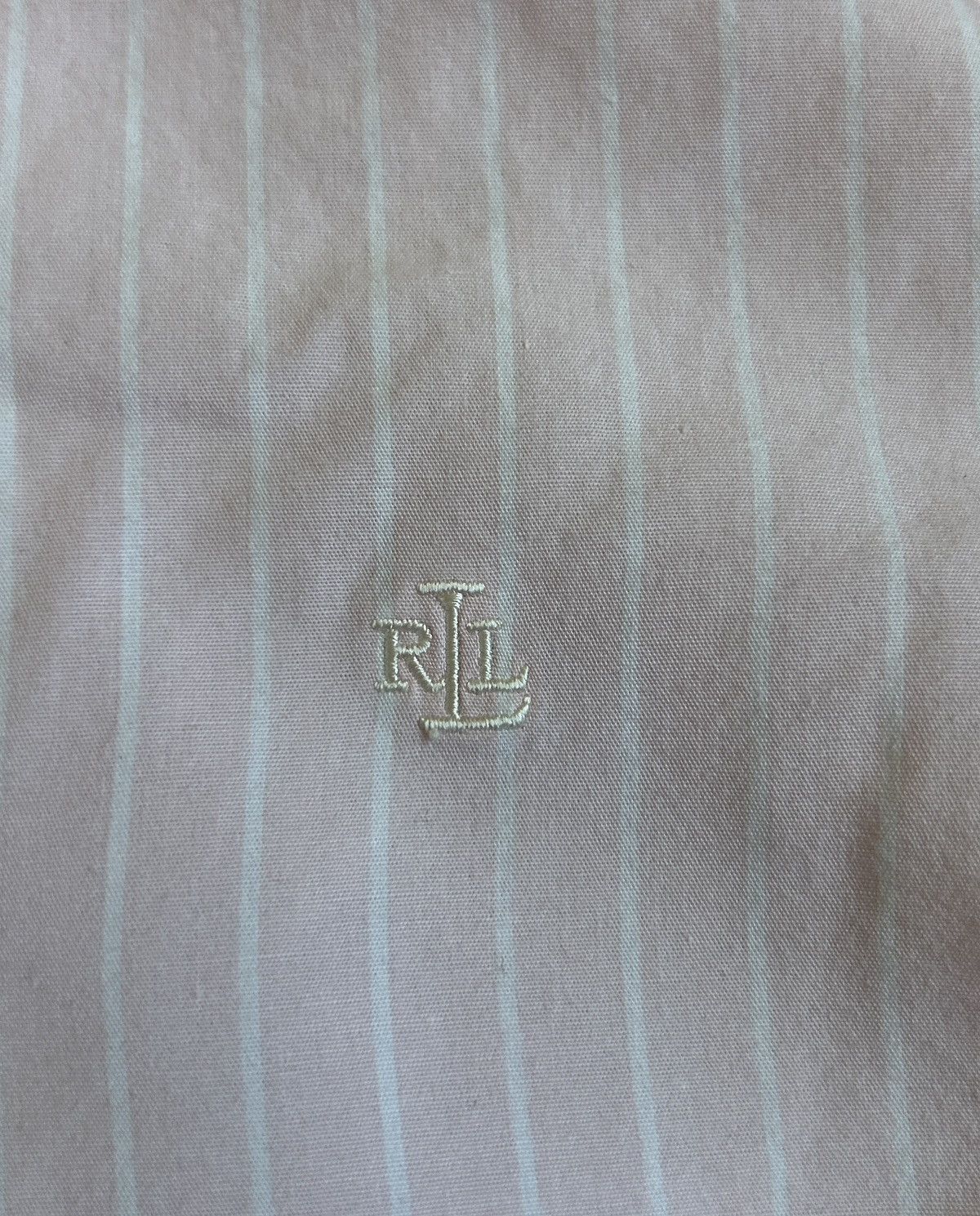 Designer × Lauren Ralph Lauren × Ralph Lauren Ralph Lauren Women’s Pink Stripped Oxford Shirt Size: 2X Size XXL / US 16-18 / IT 52-54 - 4 Thumbnail