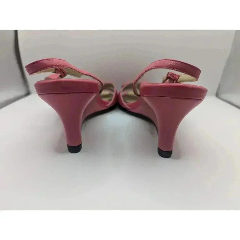 Etienne Aigner Vintage Etienne Aigner Pink Slingback Heels 7.5 Size US 7.5 / IT 37.5 - 8 Thumbnail