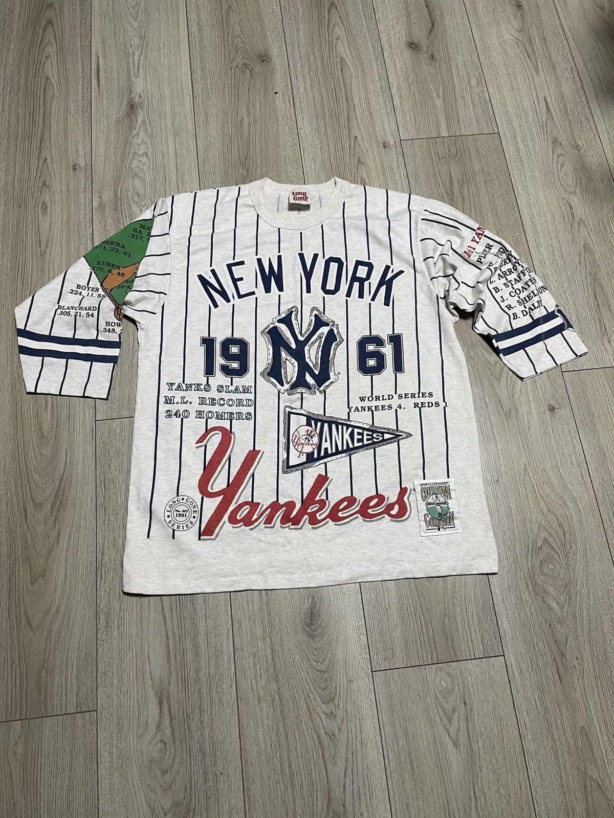 MLB × New York Yankees 1991 New York Yankees 3/4 Longsleeve 1961 World Champions Size US L / EU 52-54 / 3 - 3 Thumbnail