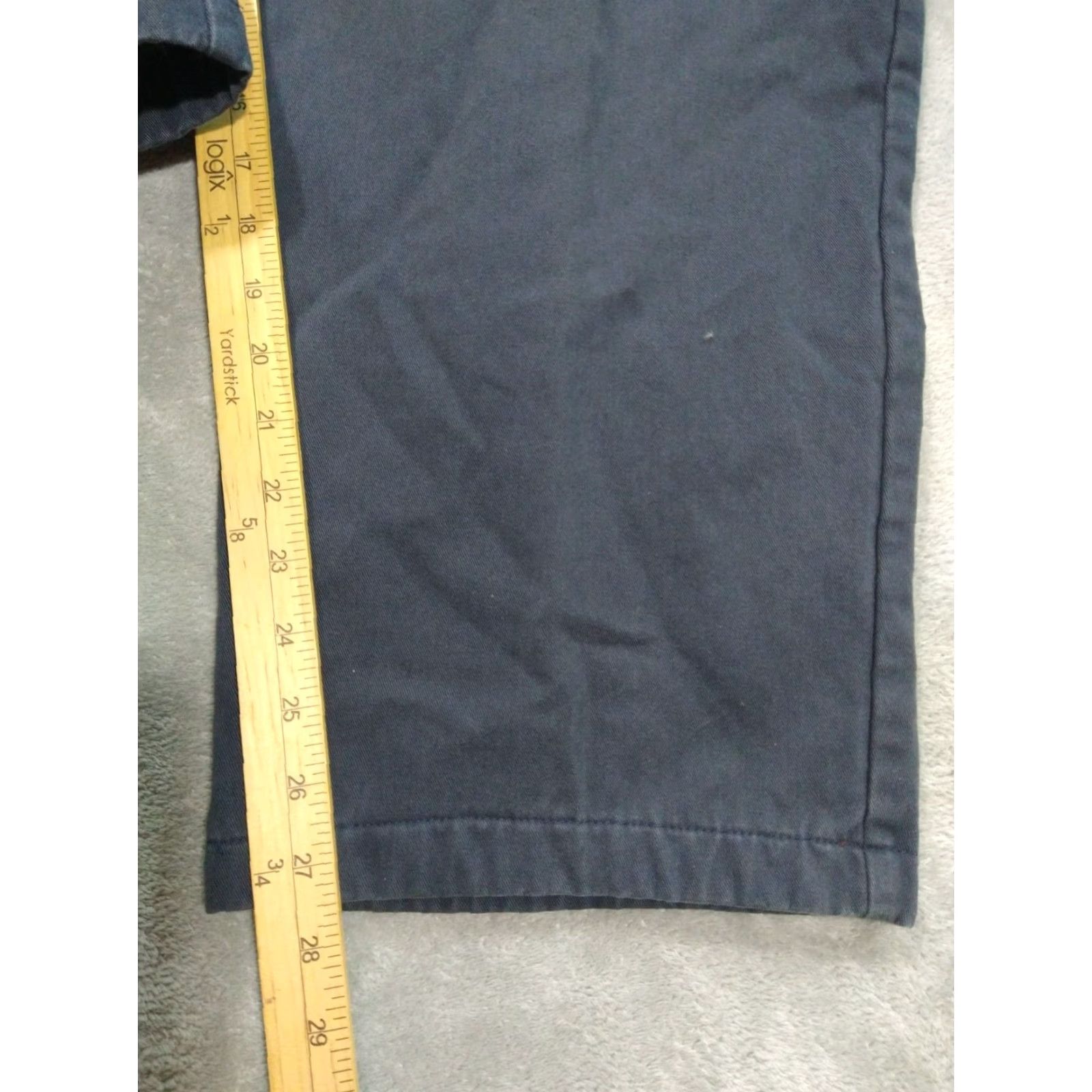 Vintage LL Bean Pants Mens 42x27 Gray Chino Flat Front Lined Tapered Pocket Slash 27 In Inseam 42 Waist Regular 100% Cotton Casual Travel Mens Size US 42 / EU 58 - 5 Thumbnail