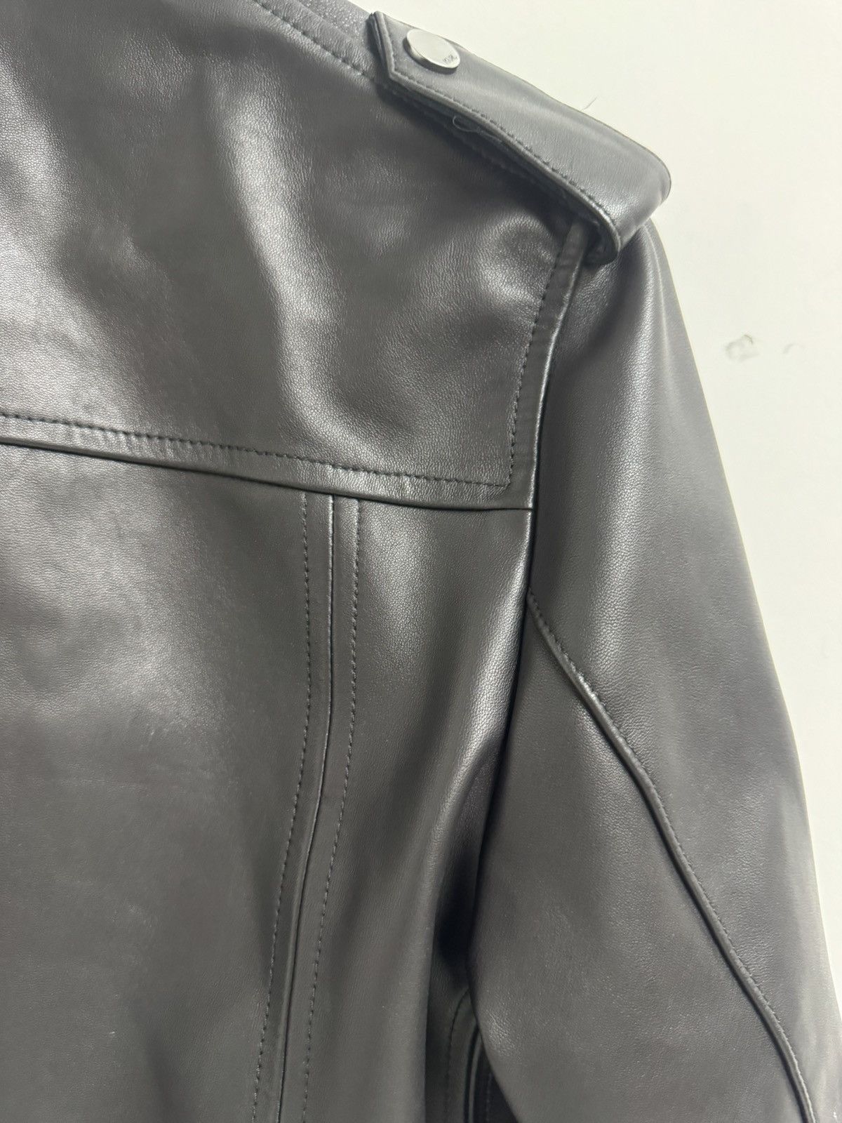 Karl Lagerfeld Karl Lagerfeld Black Leather Moto Jacket Size M Size US M / EU 48-50 / 2 - 11 Thumbnail