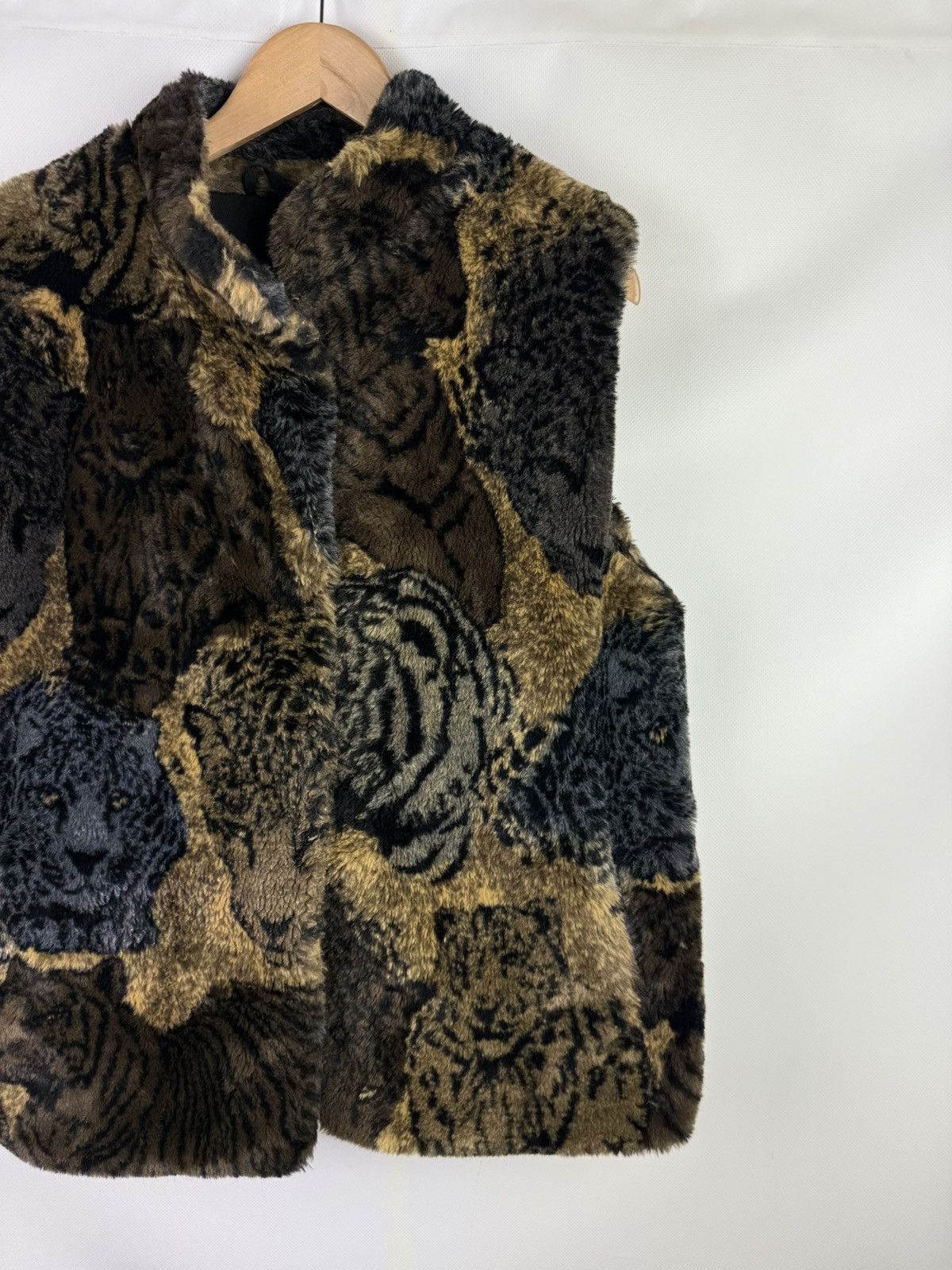 Joseph Ribkoff × Vintage Joseph Ribkoff Animal Print Faux Fur Sleeveless Vest Jacket Size M / US 6-8 / IT 42-44 - 3 Thumbnail