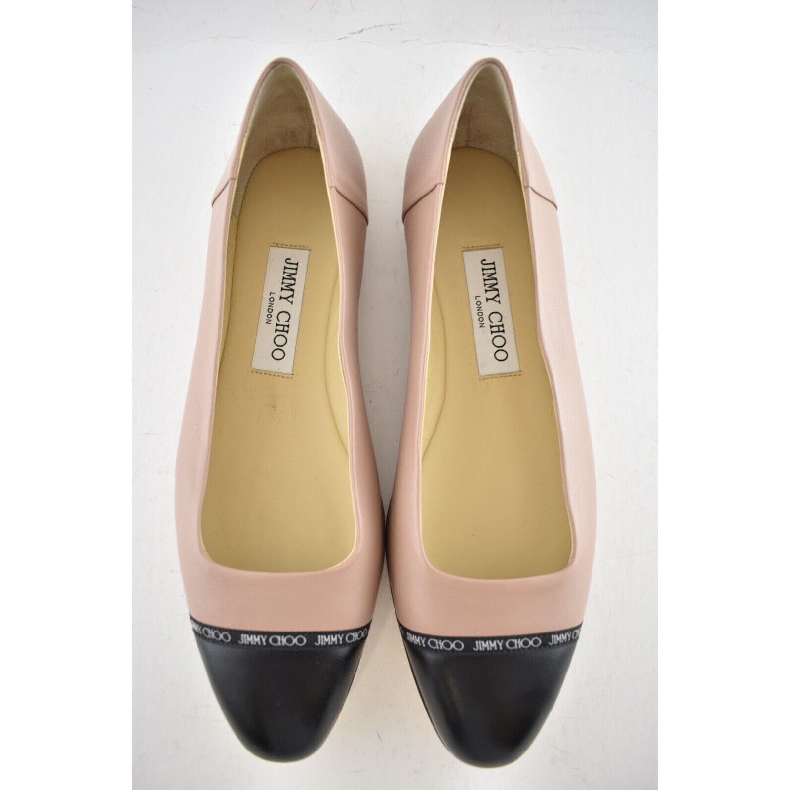 Jimmy Choo Jimmy Choo Watson Black Ballet Pink Leather Logo Slip On Size US 9.5 / IT 39.5 - 8 Thumbnail