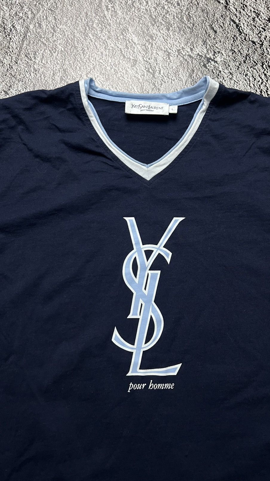 Yves Saint Laurent YSL Yves Saint Lauren big logo t shirt vintage spell out Size US L / EU 52-54 / 3 - 3 Thumbnail