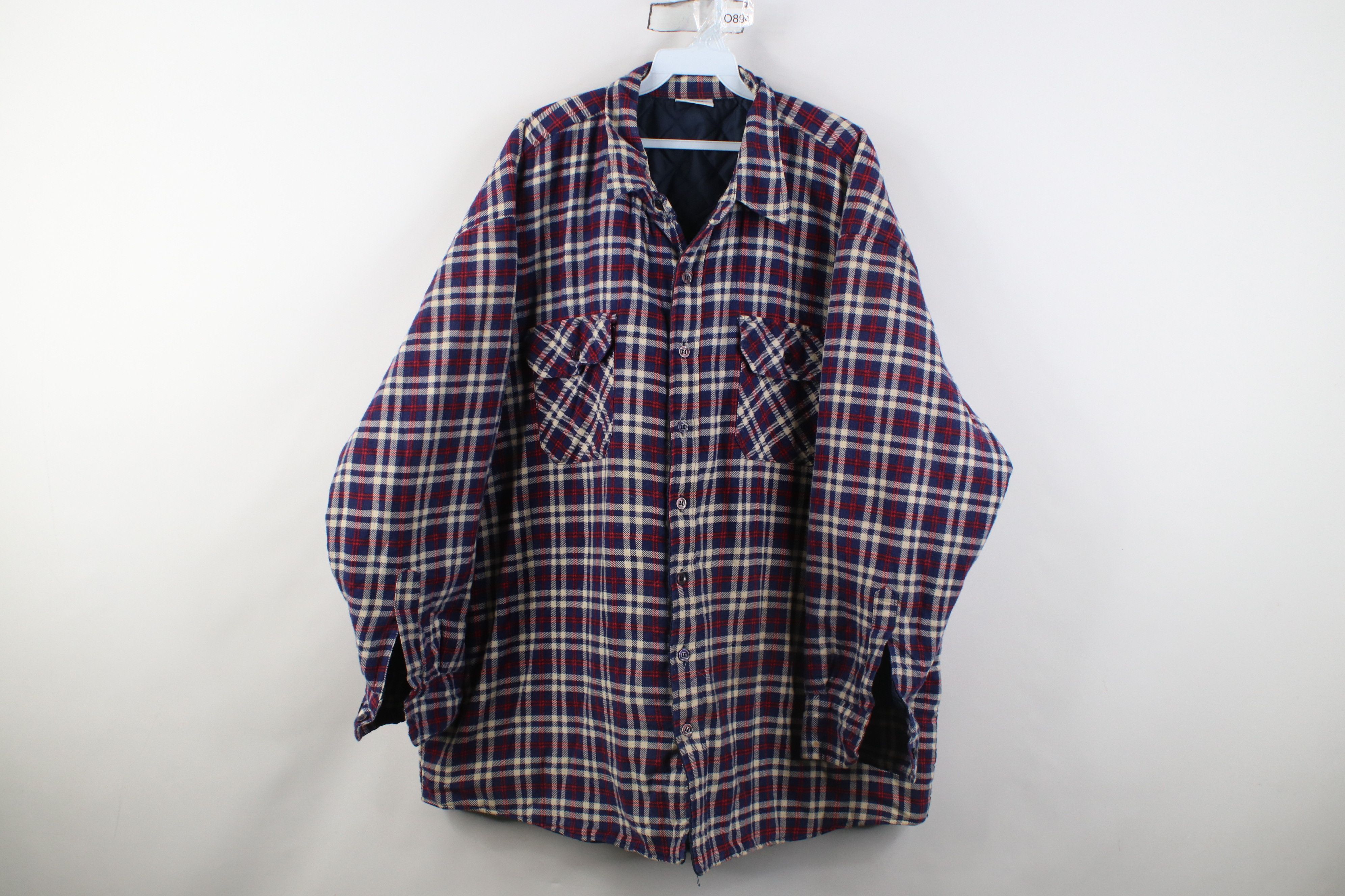 Vintage Vintage 90s Streetwear Button Shirt Jacket Jac Shirt Plaid Size US XXL / EU 58 / 5 - 1 Thumbnail