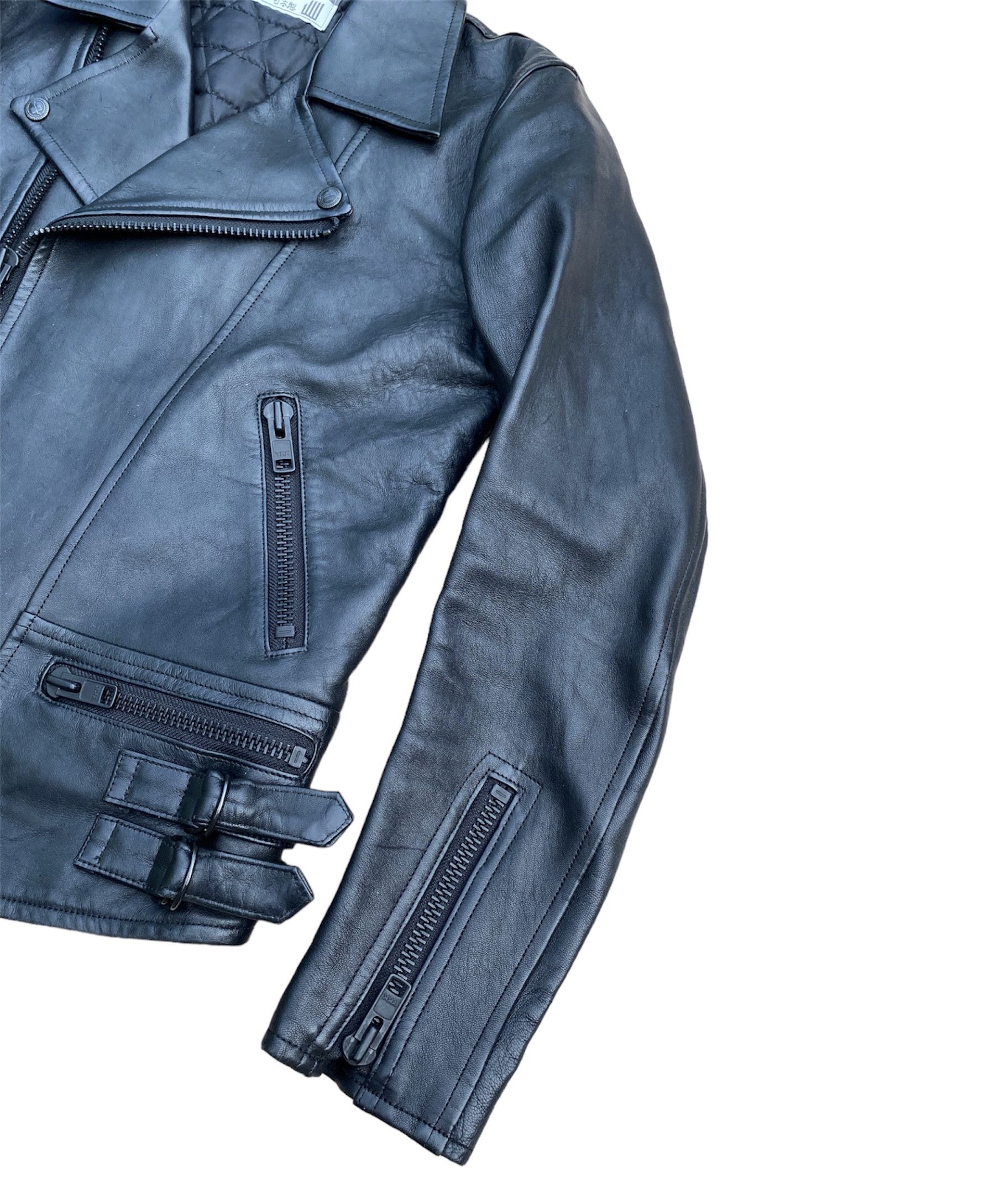 Blackmeans Blackmeans Punk Style Leather Biker Jacket Size US S / EU 44-46 / 1 - 3 Thumbnail