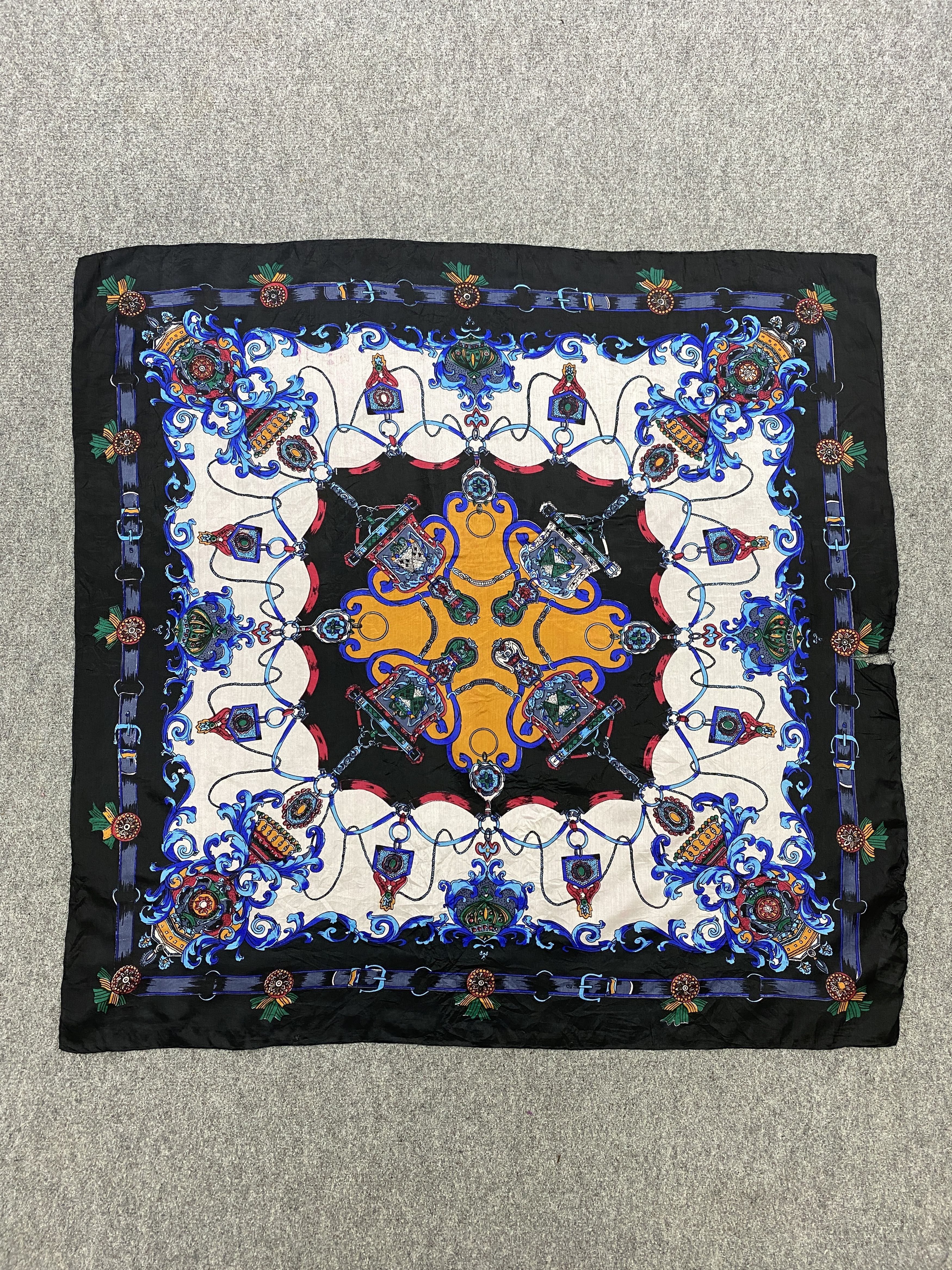Japanese Brand Japan Brand Silk Scarf Shawl Babushka head Scarf SN0049 Size ONE SIZE - 3 Thumbnail