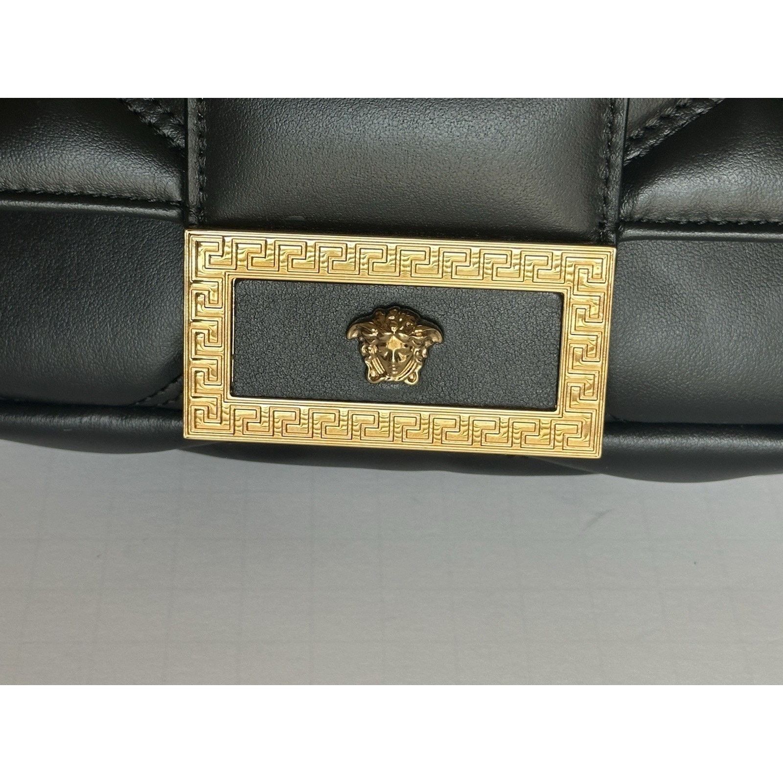 Versace Versace Quilted Leather Black Small Shoulder Bag 1014521 Size ONE SIZE - 4 Thumbnail